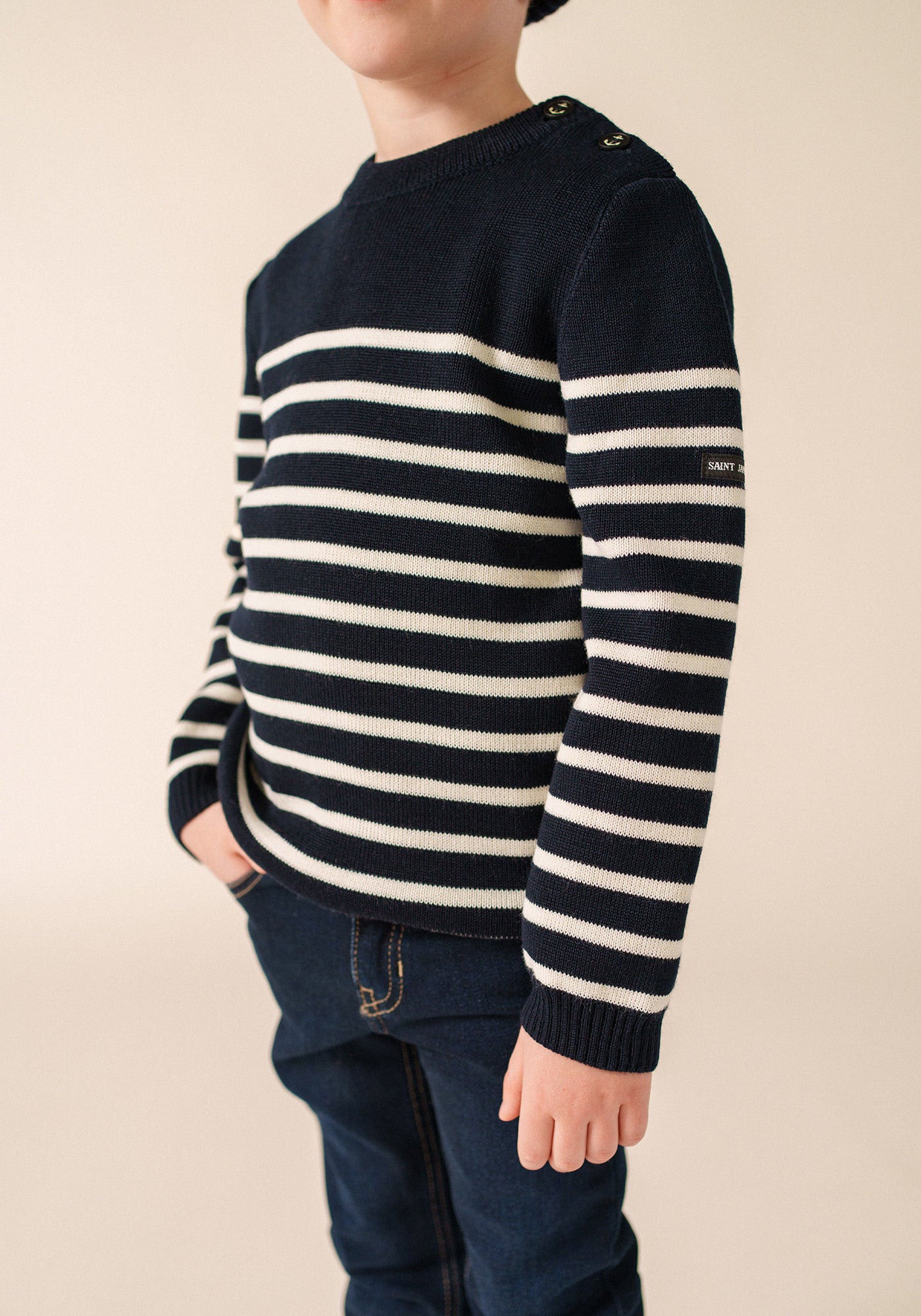 Moussaillon striped jumper (NAVY/ECUME)