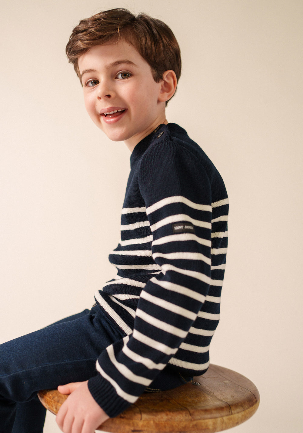 Moussaillon strpied jumper (NAVY/ECUME)
