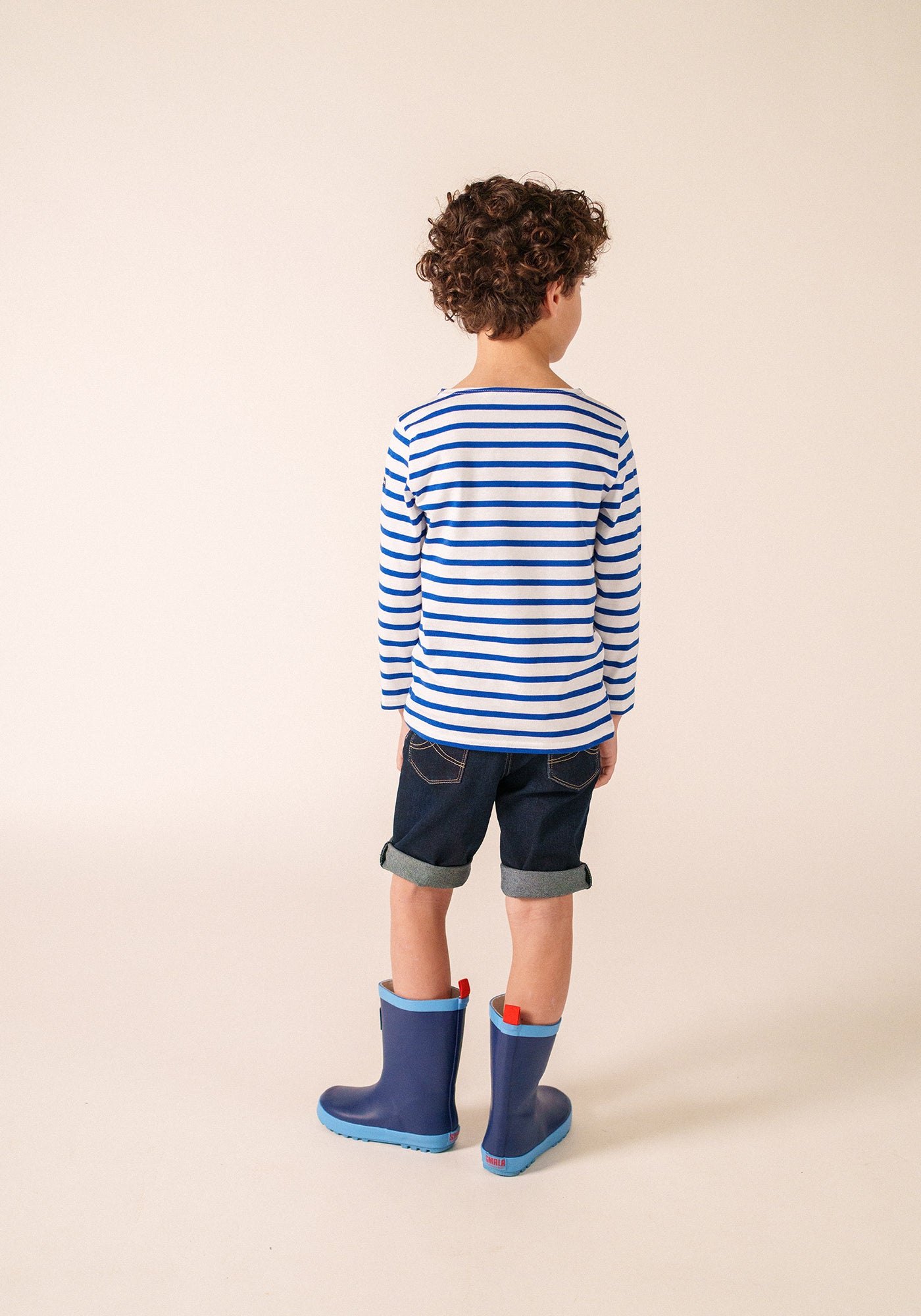 Miniquiers kids Breton shirt (NEIGE/GITANE)