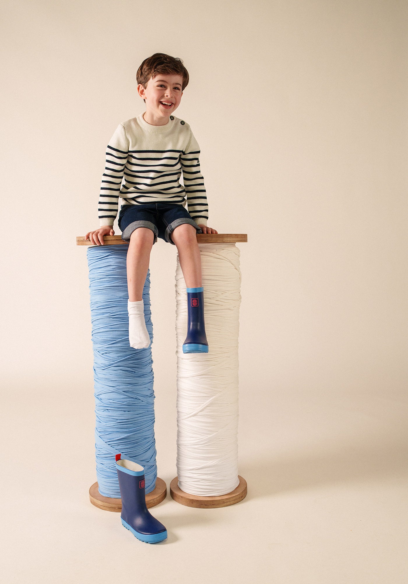 Moussaillon striped jumper (ECUME/NAVY)