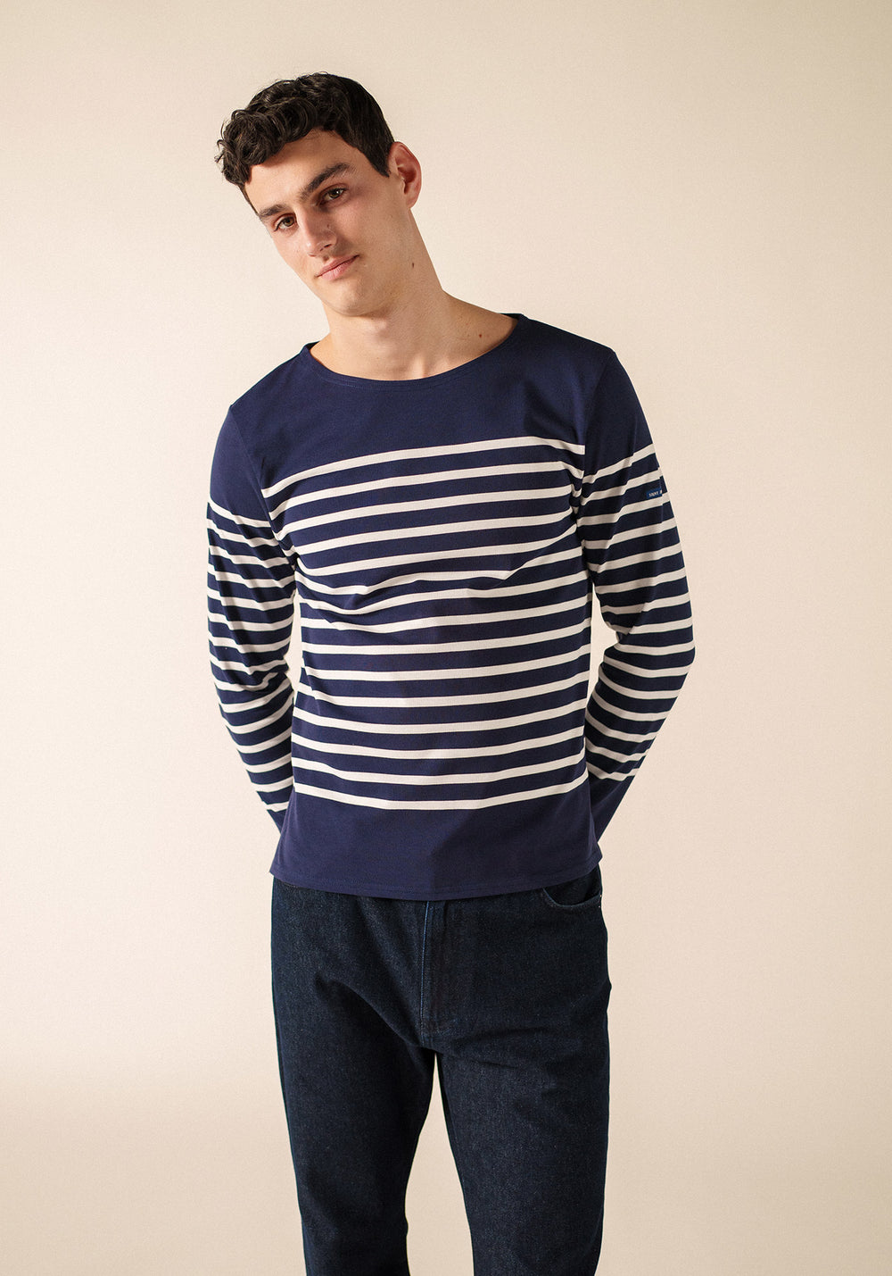 Naval sailor shirt (MARINE/NEIGE)