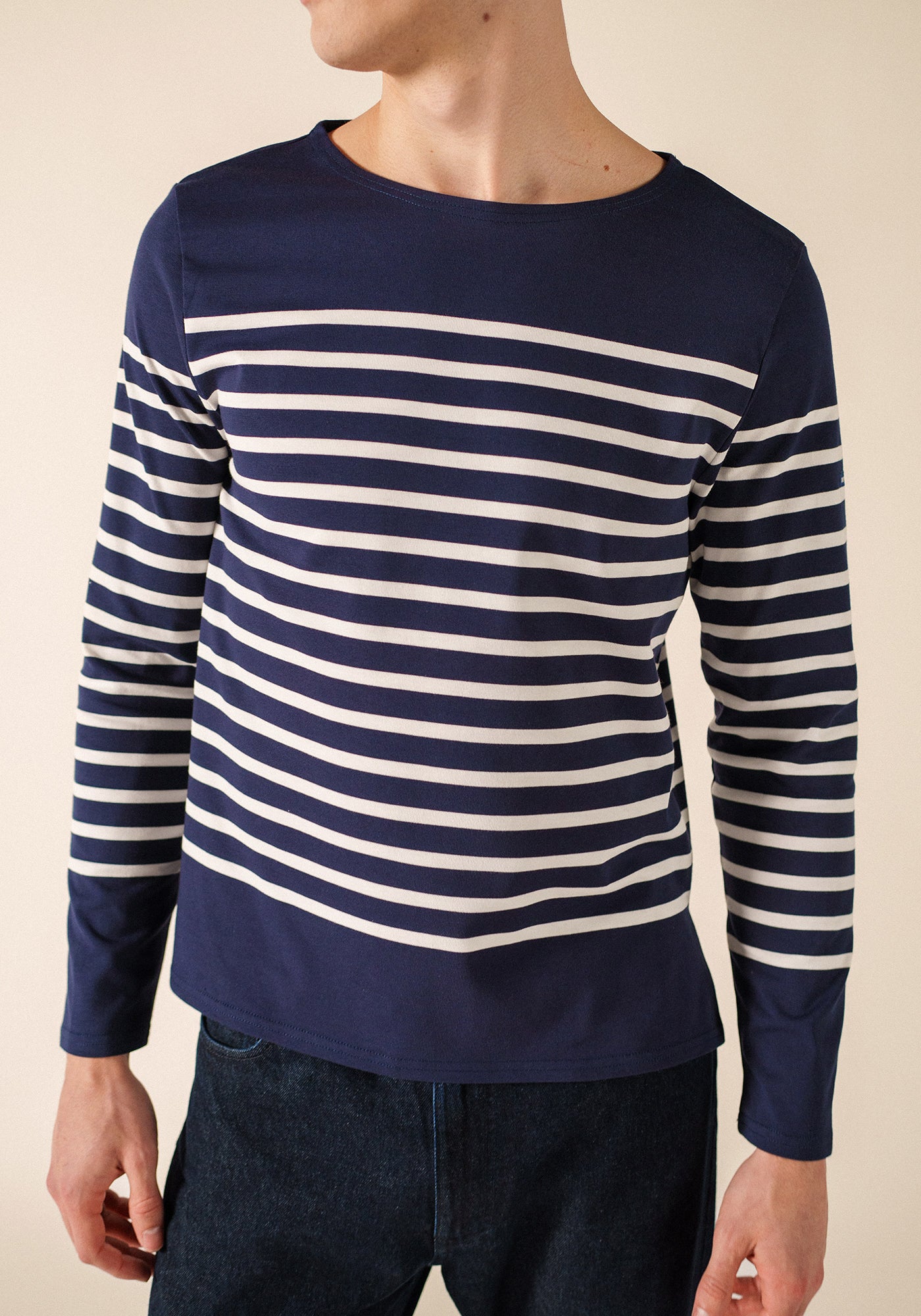 Naval sailor shirt (MARINE/NEIGE)