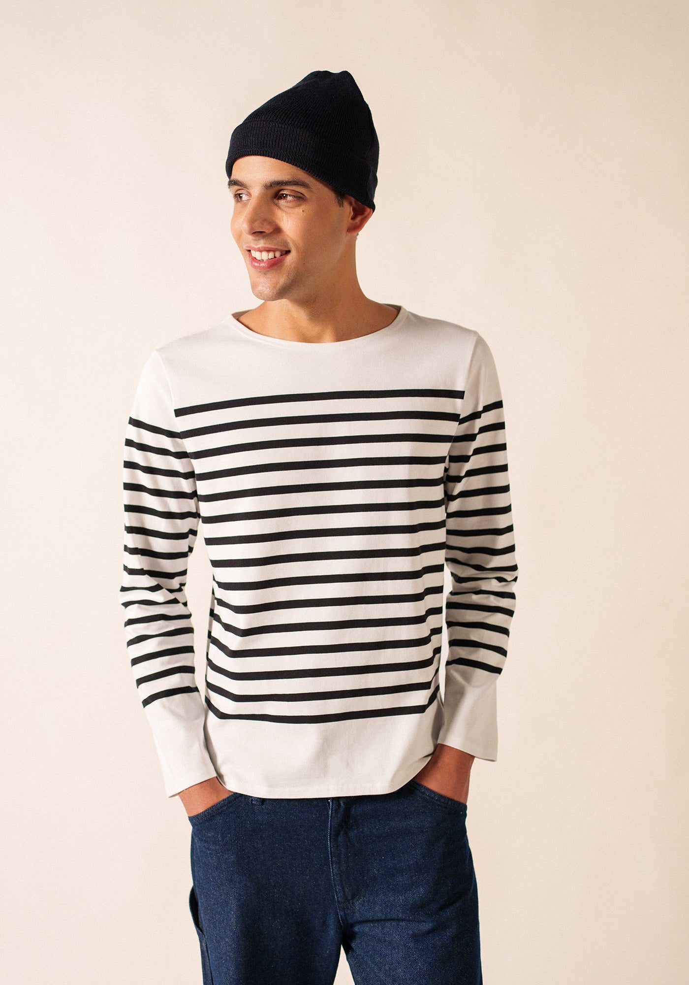 Naval sailor shirt (NEIGE/NOIR)