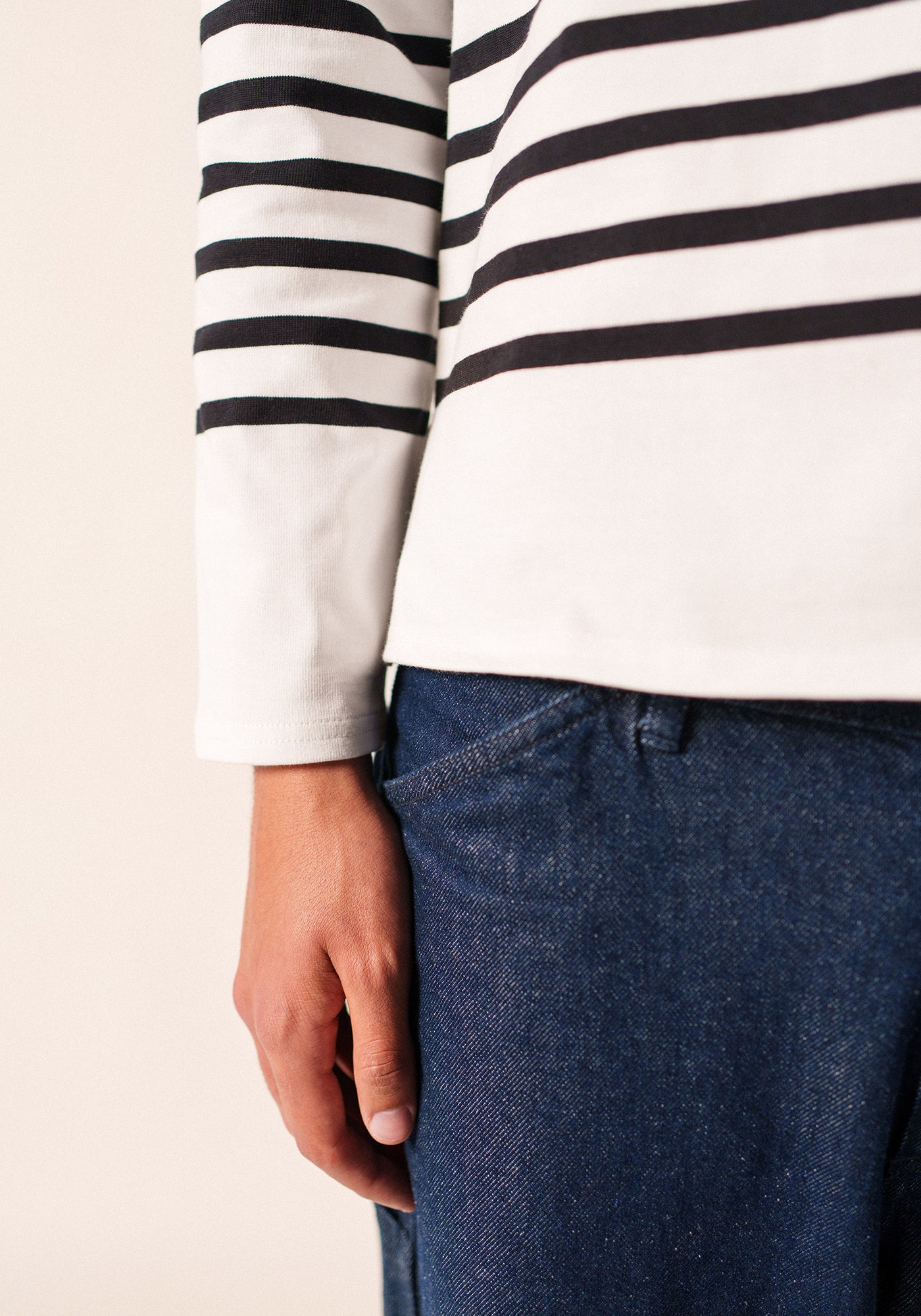 Naval sailor shirt (NEIGE/NOIR)