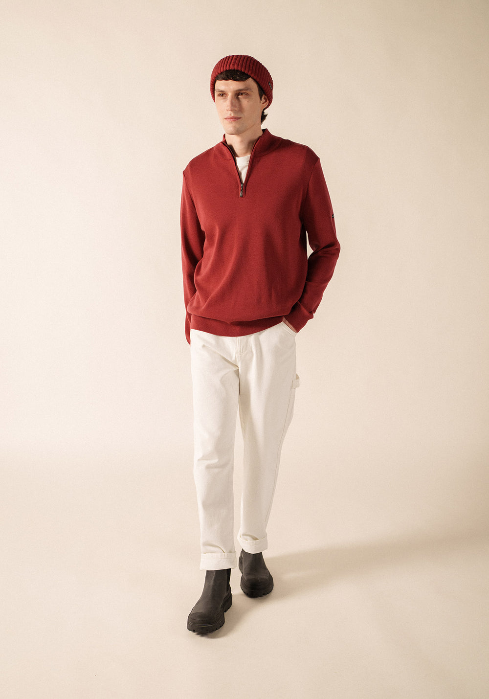 Crossley jumper (TERRACOTTA/NAVY)