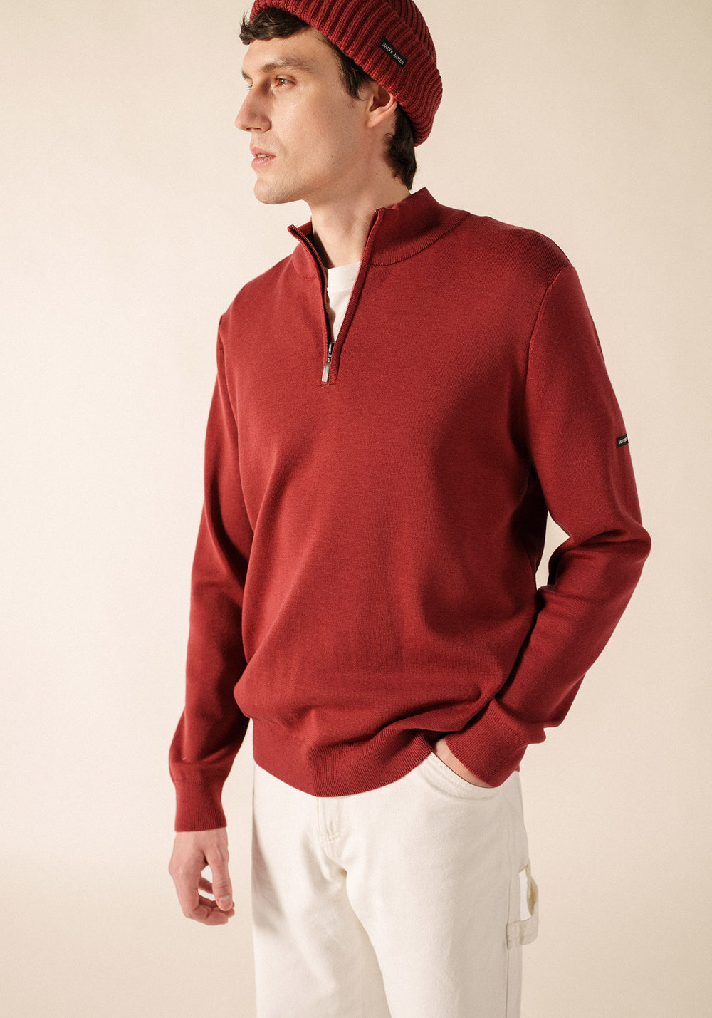 Crossley jumper (TERRACOTTA/NAVY)