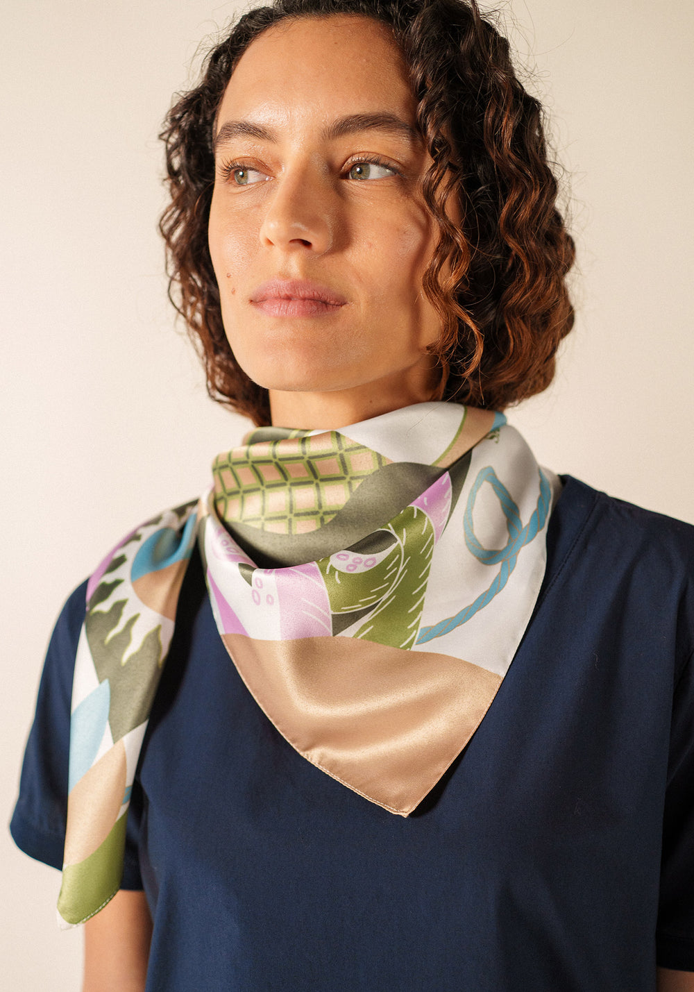 Fond Marin square scarf (ACCALMIE)