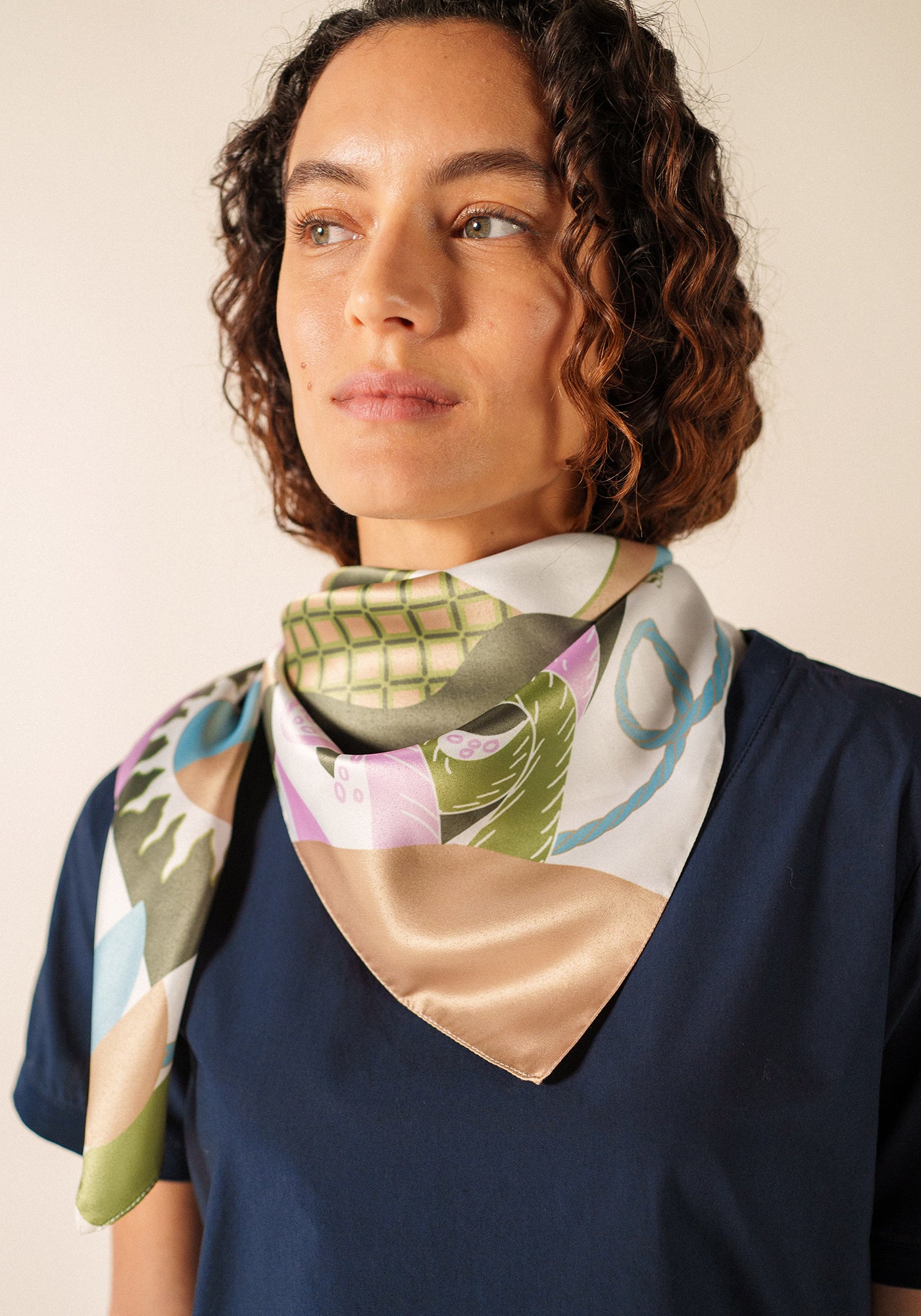 Fond Marin square scarf (ACCALMIE)