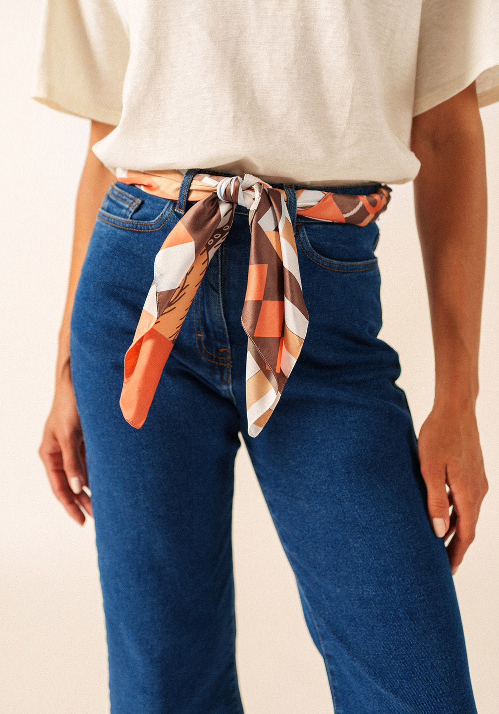 Fond Marin square scarf (TERRES MELEES)