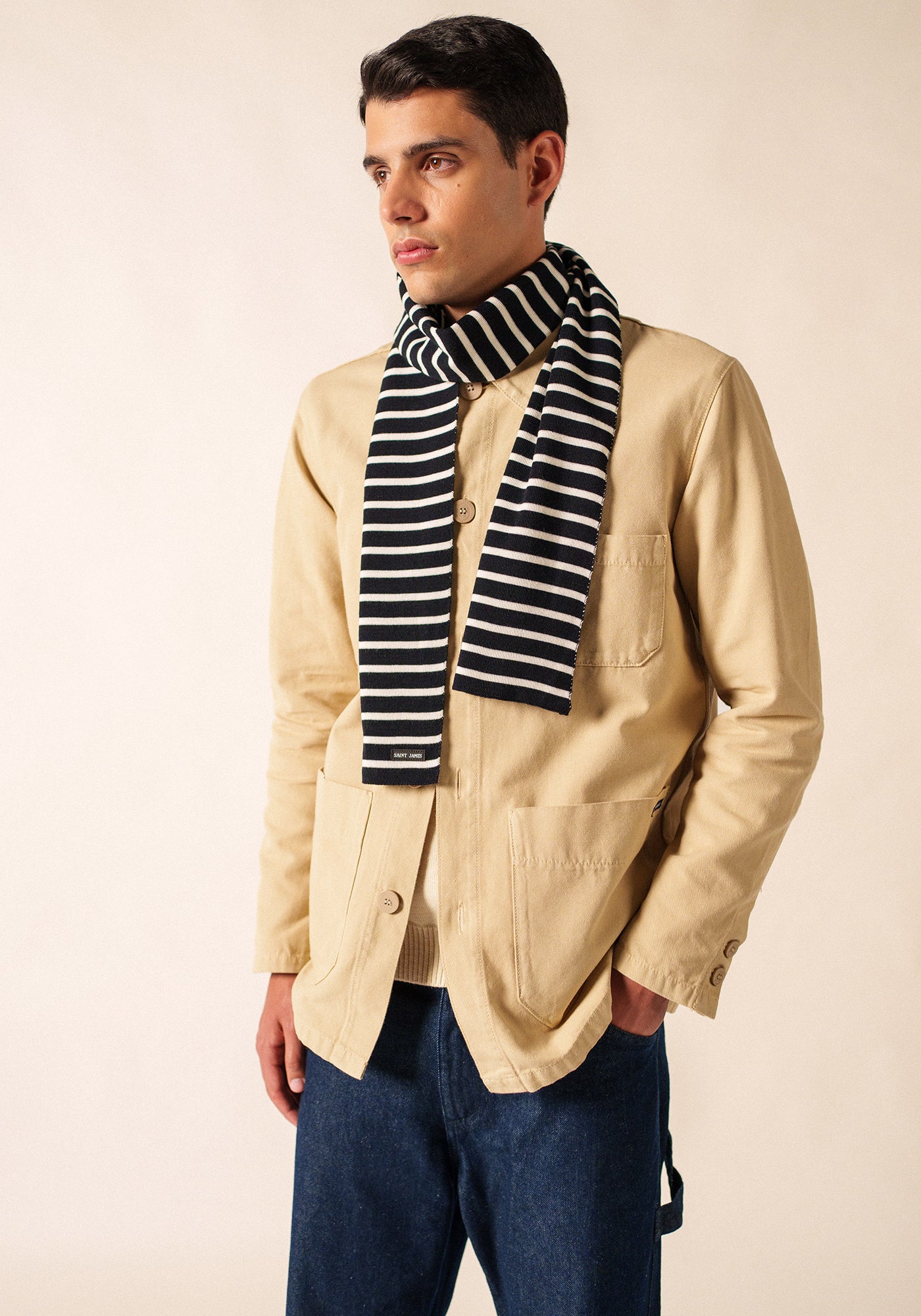 Duguay scarf (NAVY/ECUME)