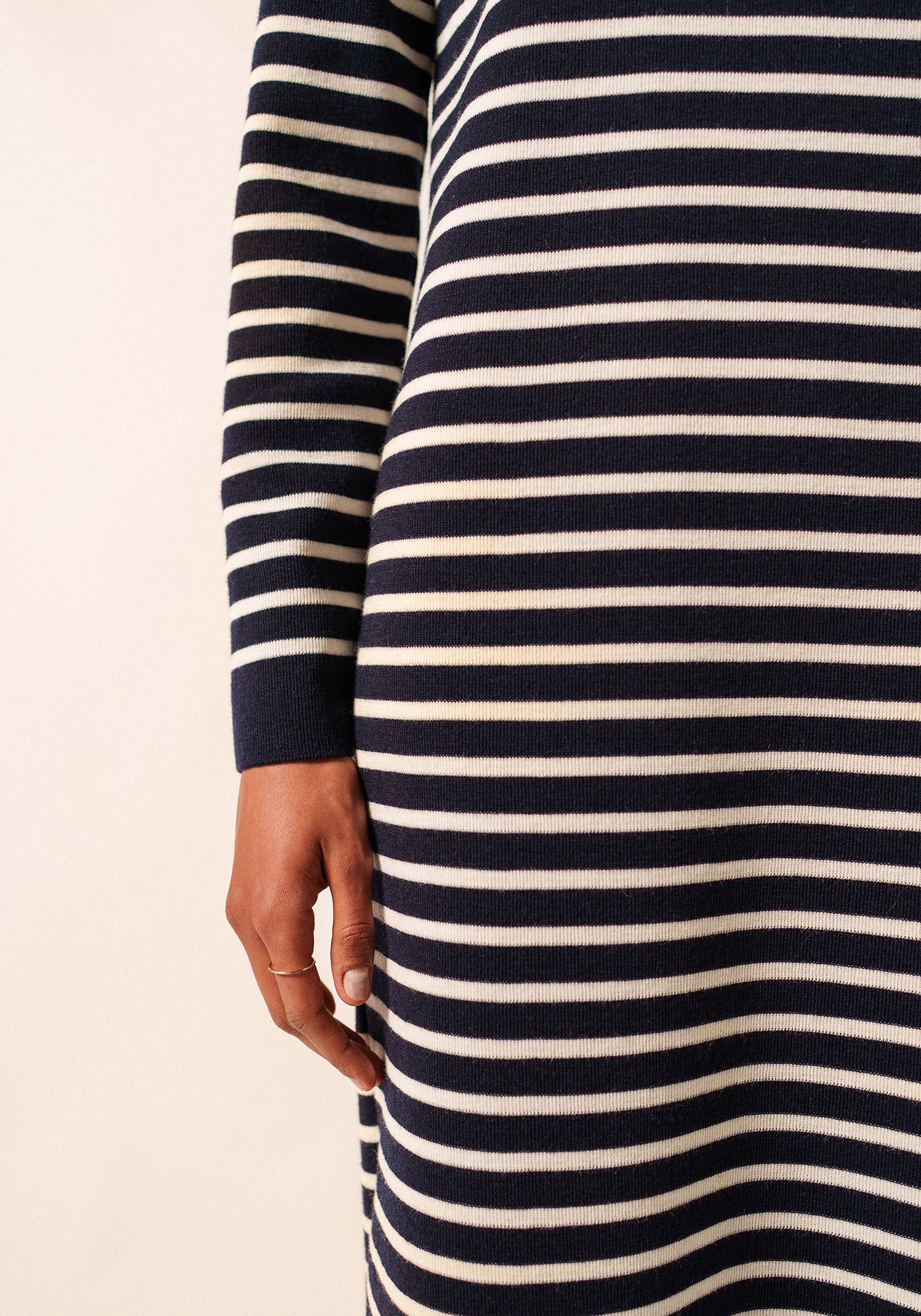 Marée long dress (NAVY/ECUME)