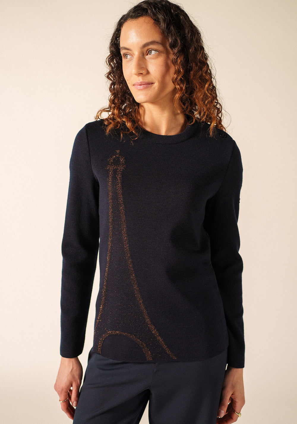 Brégançon jumper x La tour Eiffel (NAVY/BRONZE)