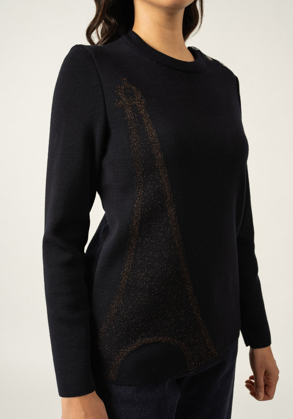 Brégançon jumper x La tour Eiffel (NAVY/BRONZE)