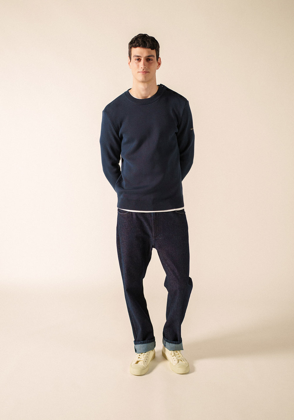 Cancale cotton sailor jumper (MARINE)