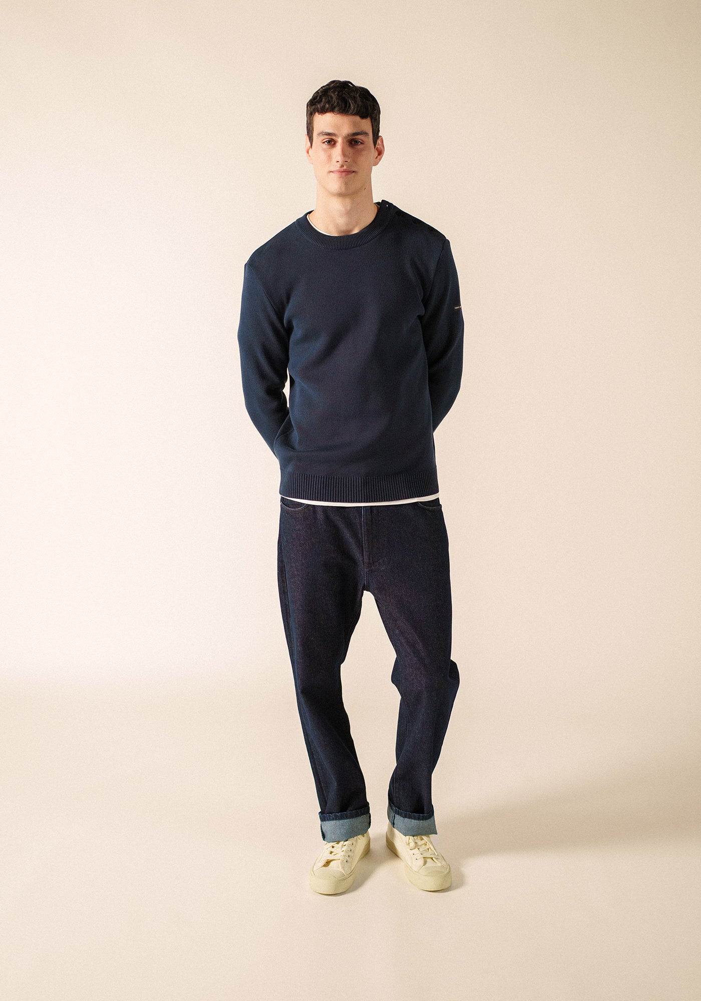 Cancale cotton sailor jumper (MARINE)