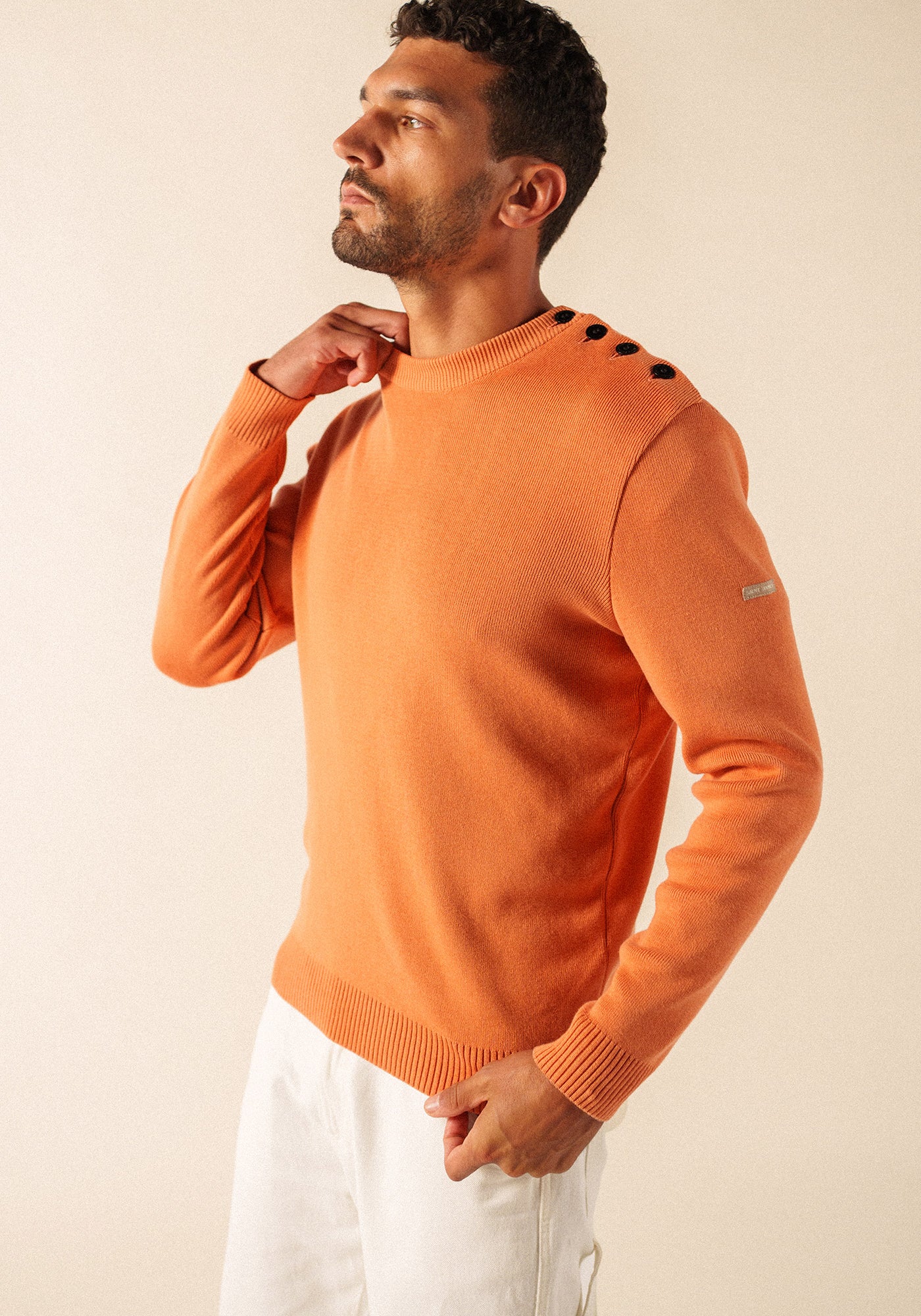 Cancale cotton sailor jumper (ARGILE)