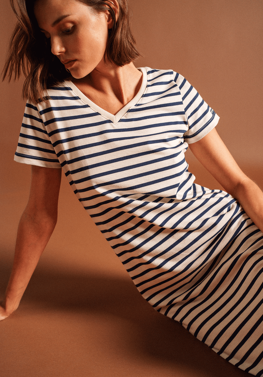 Eze dress (ECRU/MARINE)