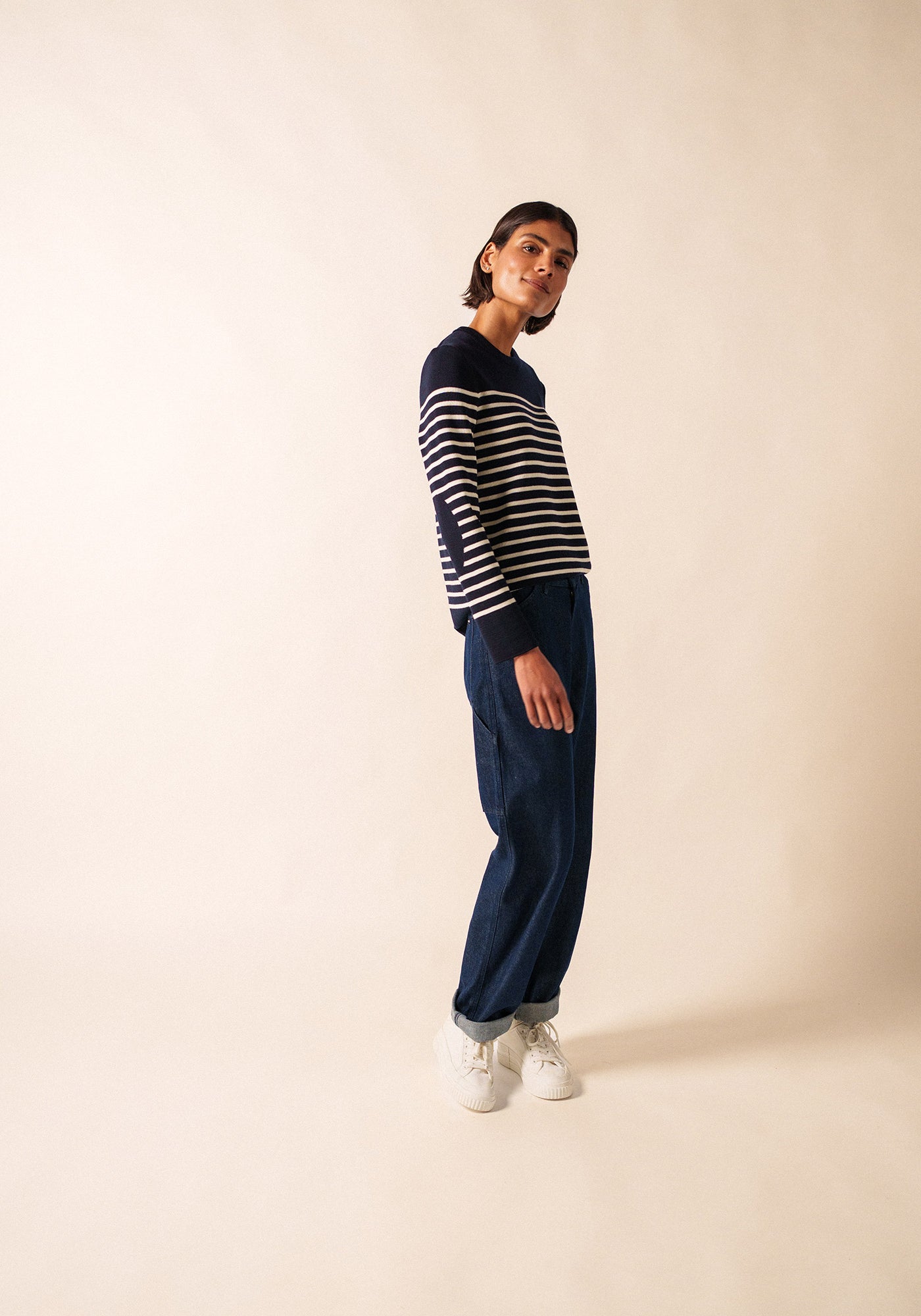 Brégançon sailor jumper (NAVY/ECUME)