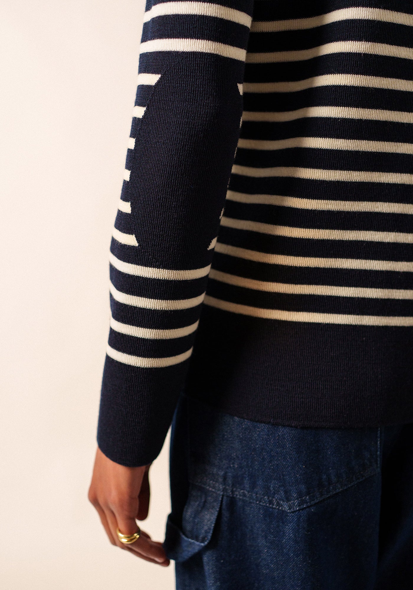 Brégançon sailor jumper (NAVY/ECUME)