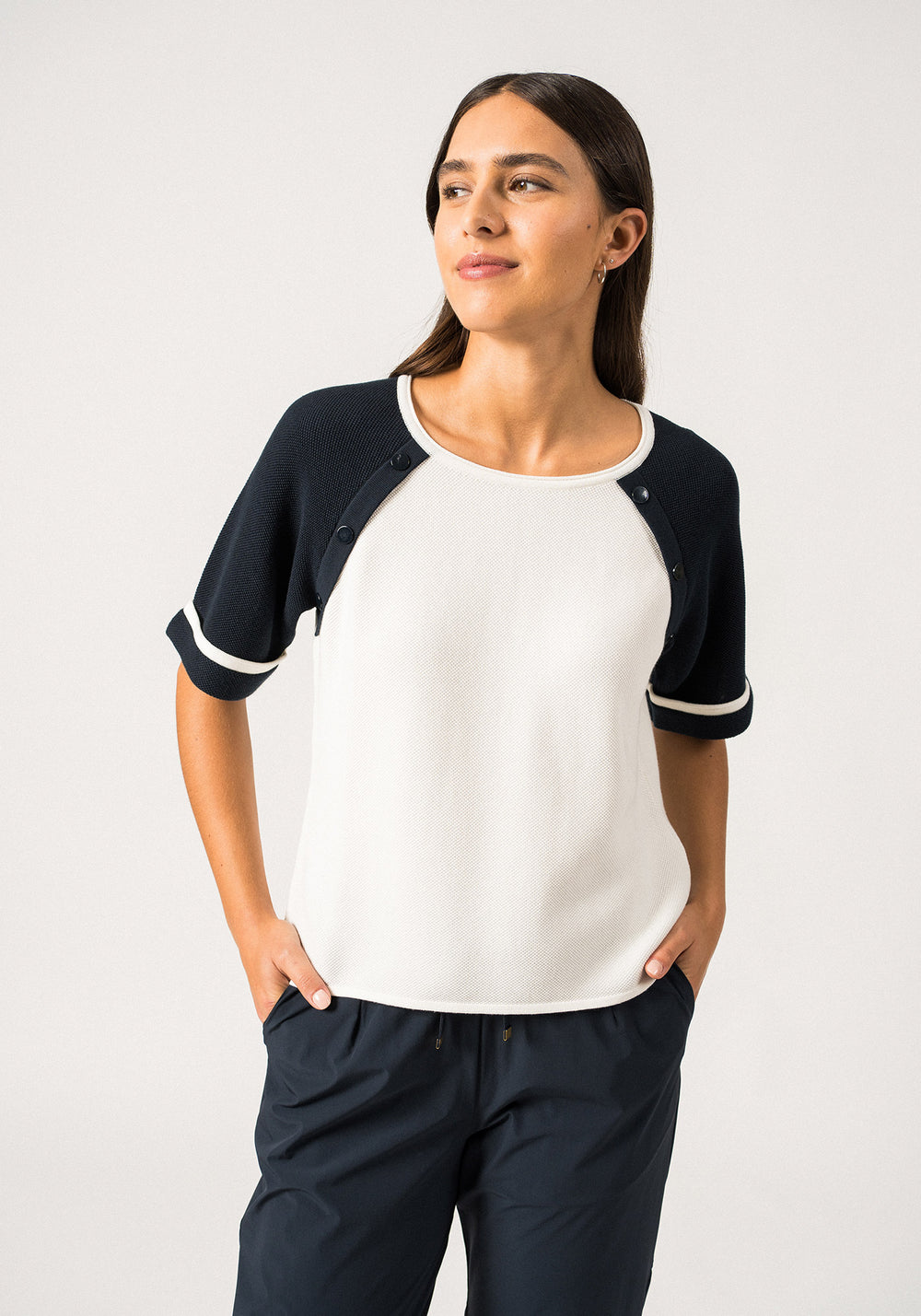Traversée T-Shirt x Isabelle Ballu (ECUME/MARINE)