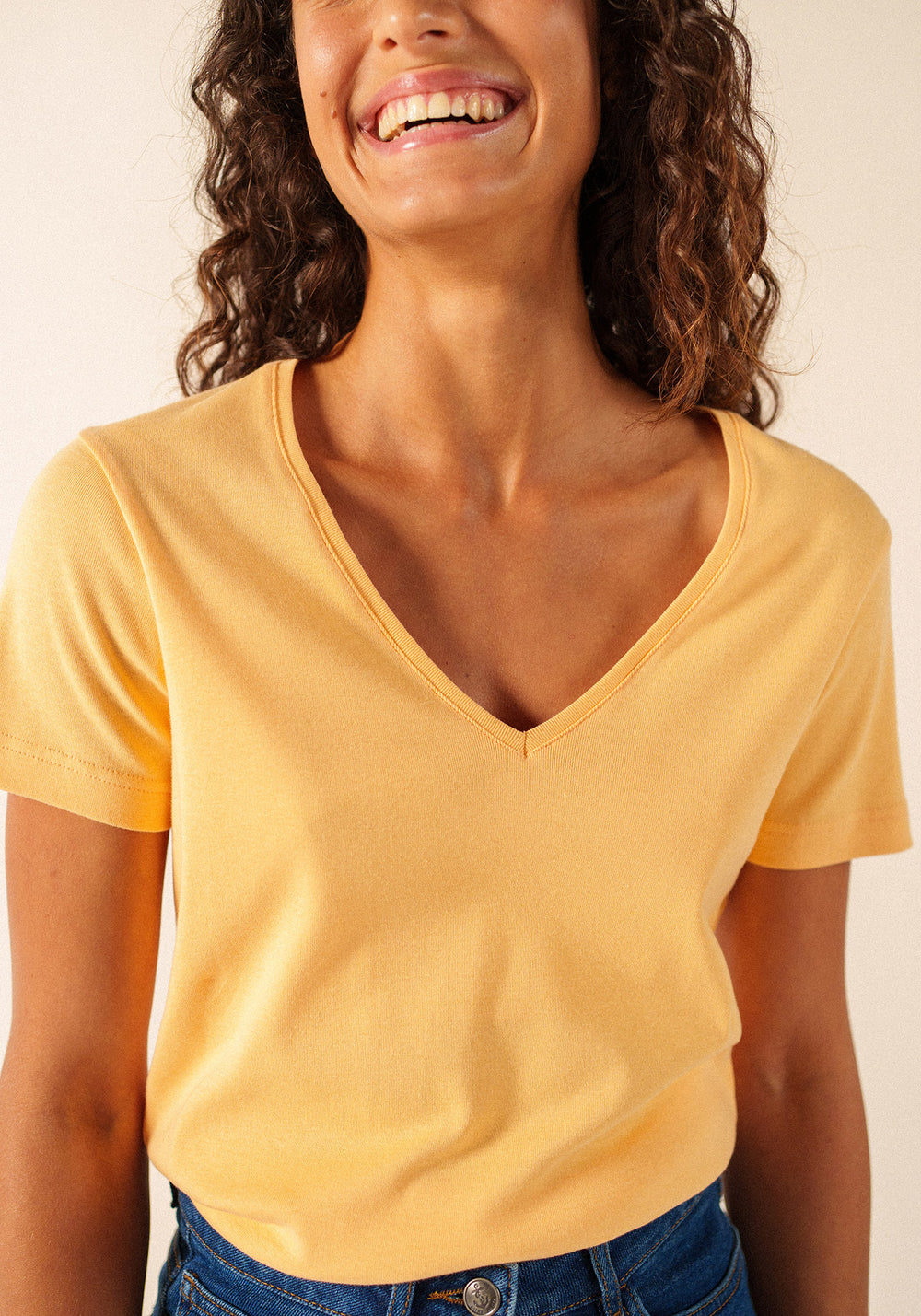 T-shirt Ajaccio V-neck – in cotton (VITAMINE)