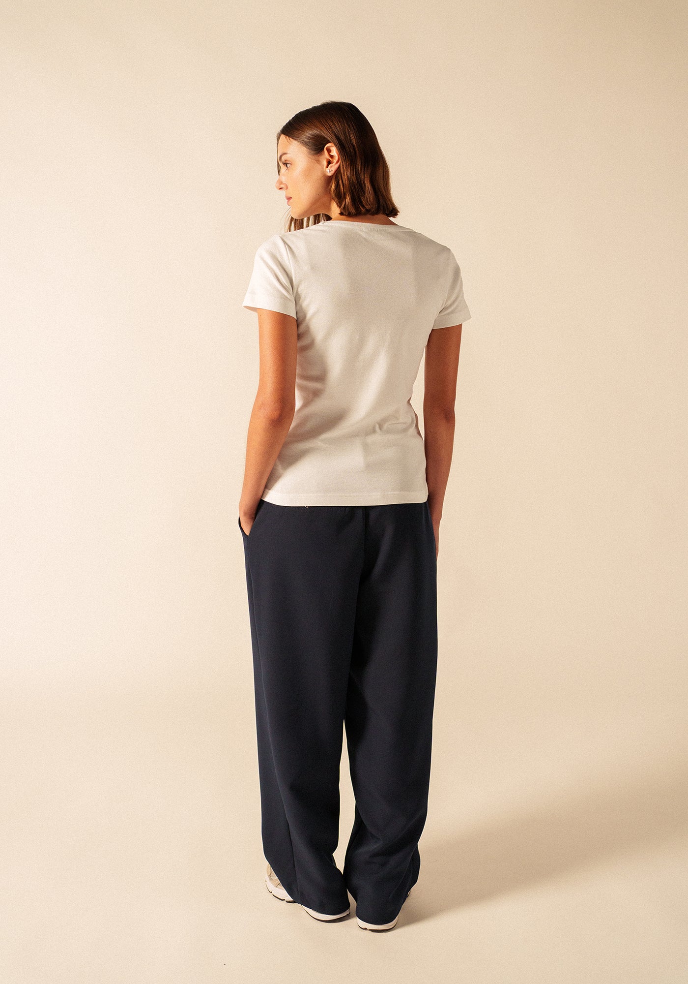 T-shirt Ajaccio V-neck – in cotton (BLANC)