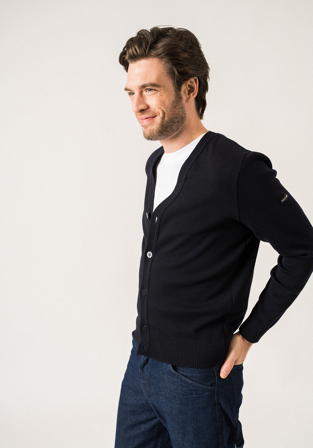 Equipage cardigan (NAVY/ECUME)