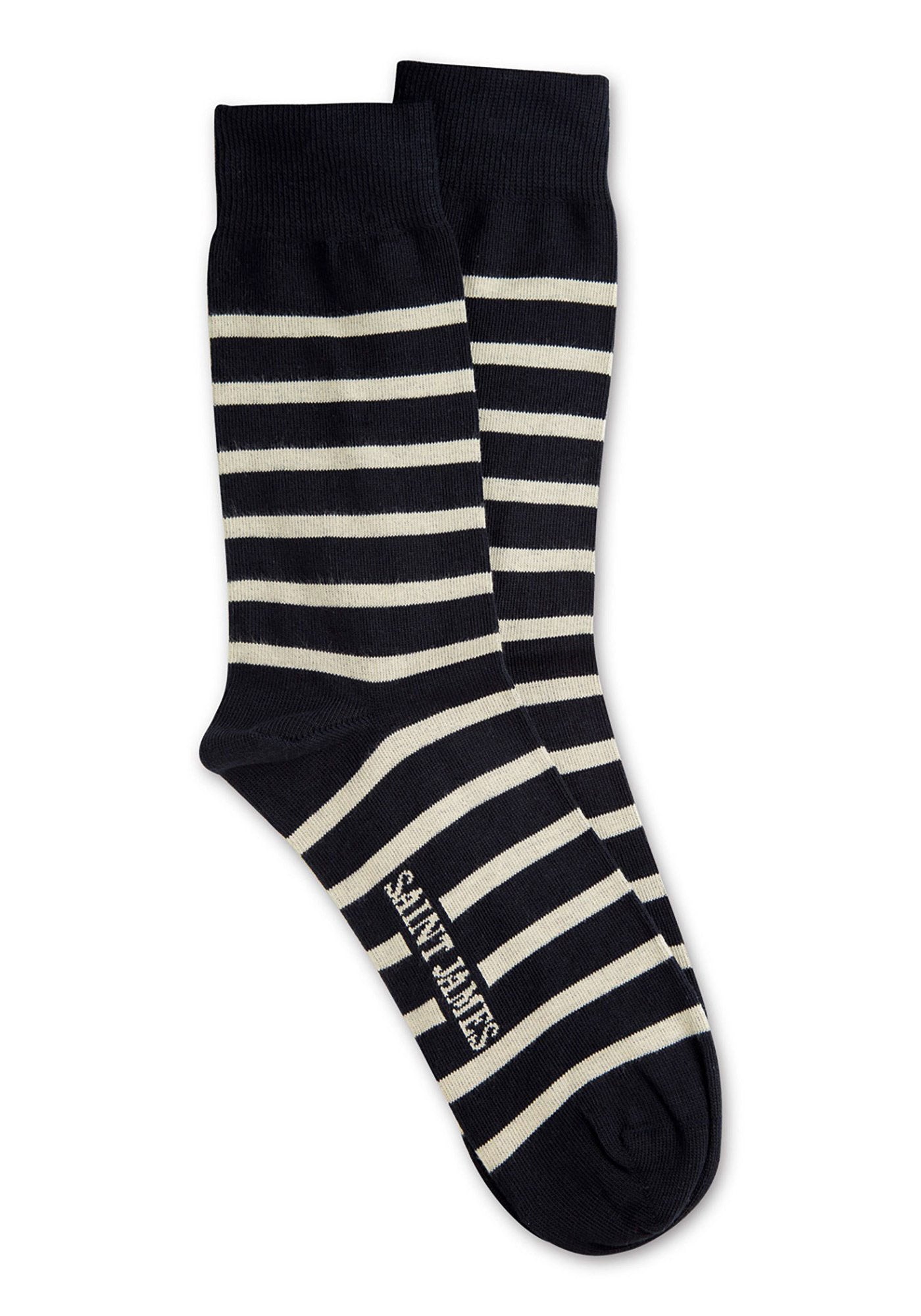 Striped kid socks (MARINE/ECRU)
