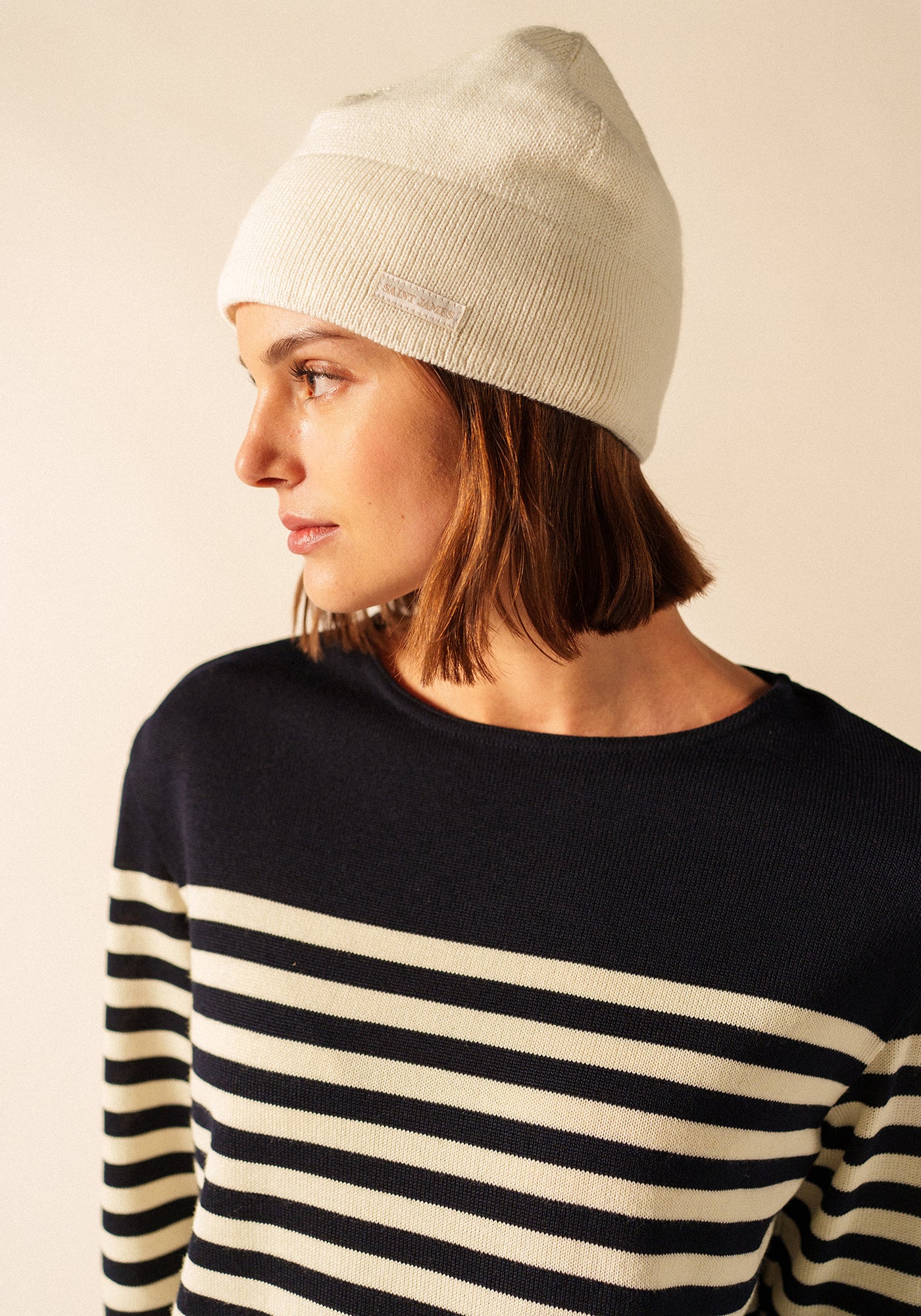Clerval Solid Beanie – fleece lined (ECUME)