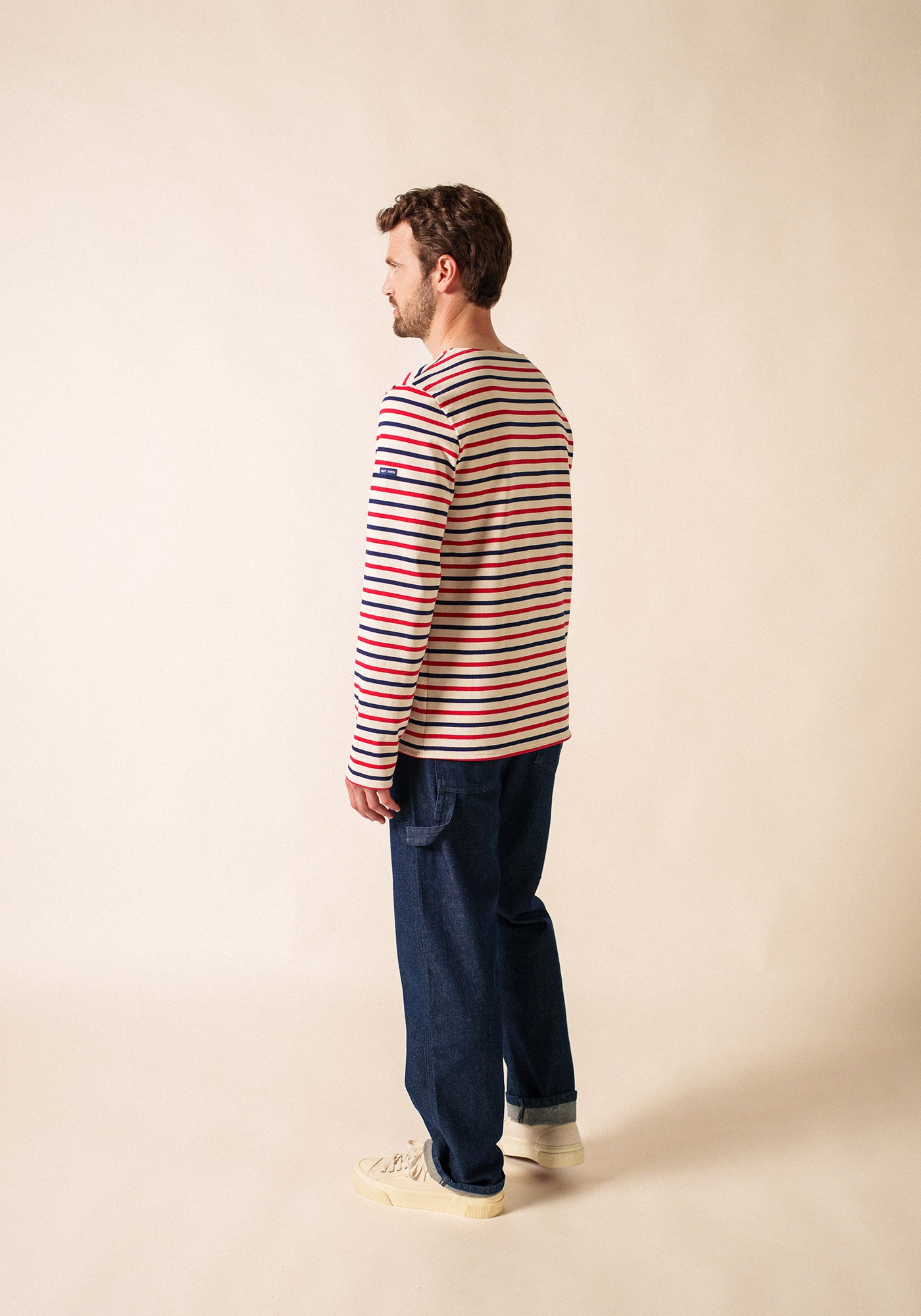 Méridien Breton shirt (ECRU/MARINE/TULIPE)