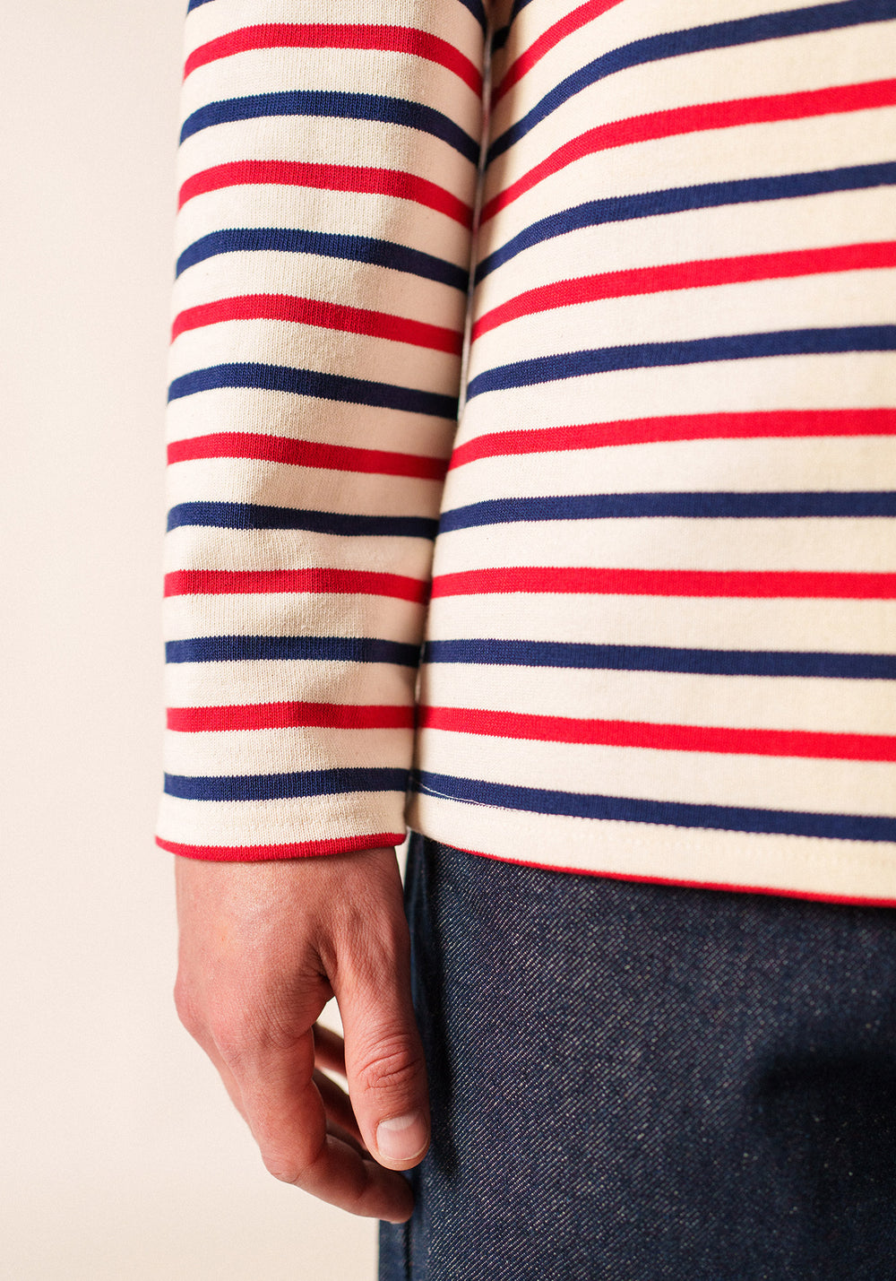 Méridien Breton shirt (ECRU/MARINE/TULIPE)