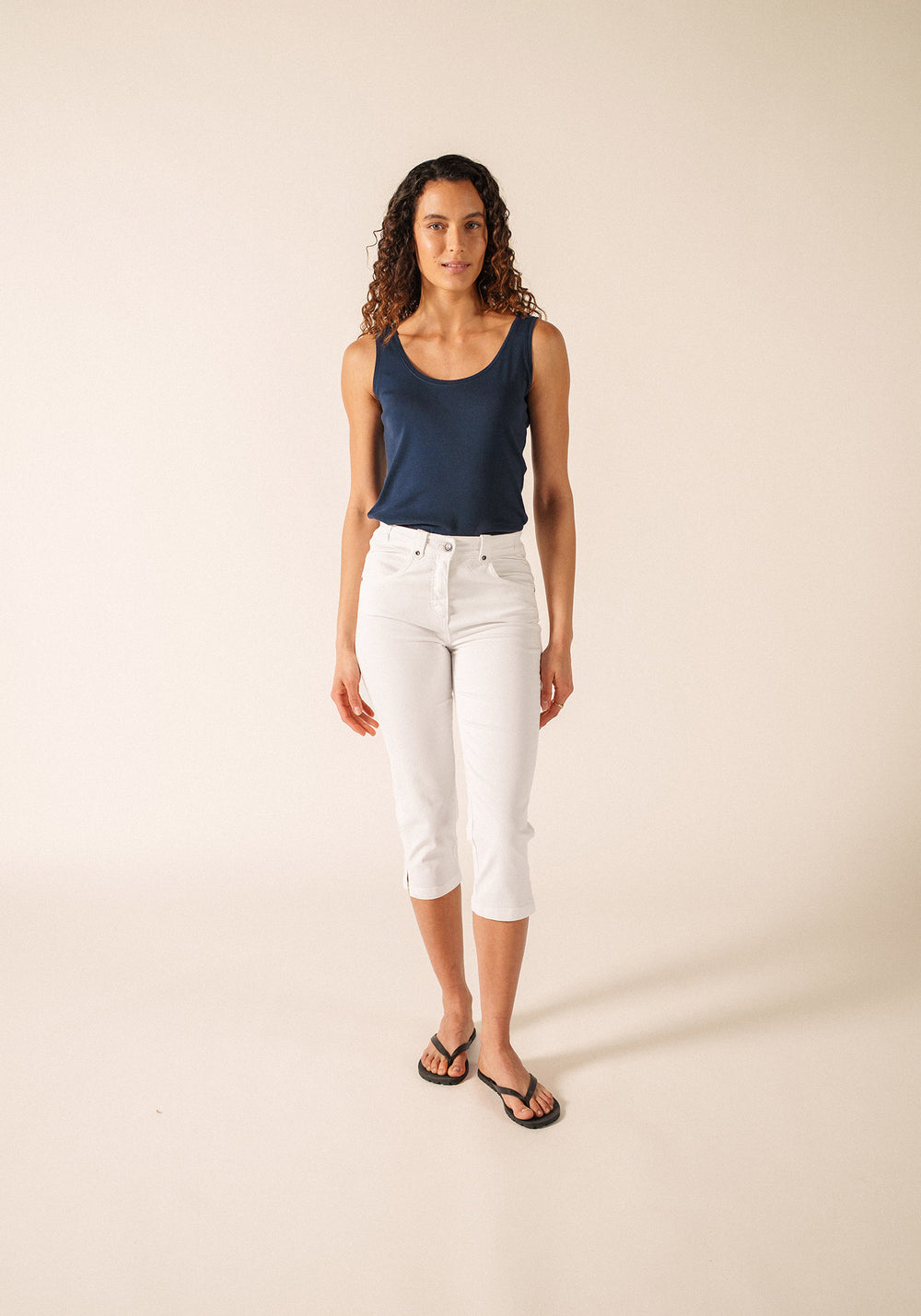 Elodie Capri pants (BLANC)