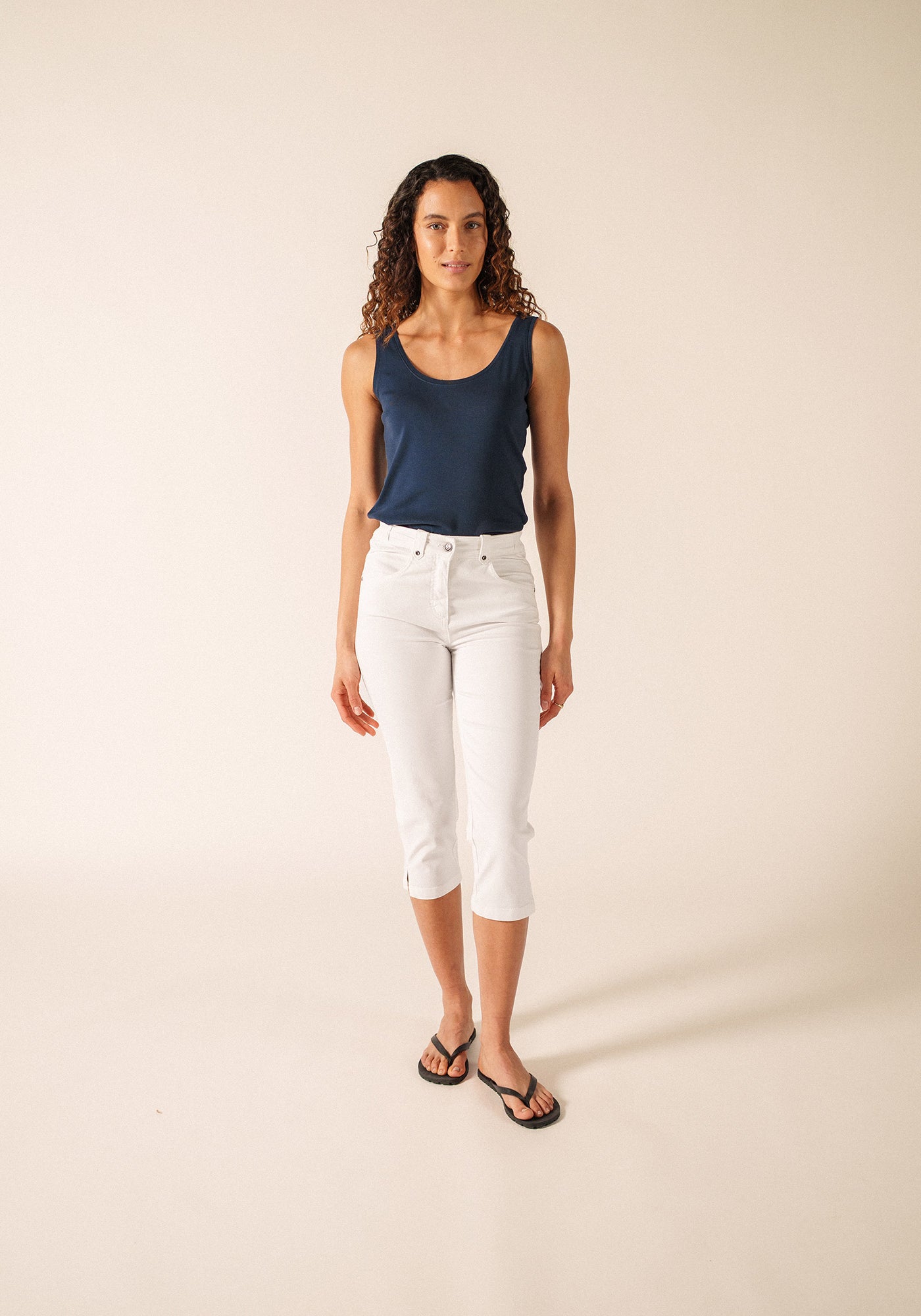 Elodie Capri pants (BLANC)