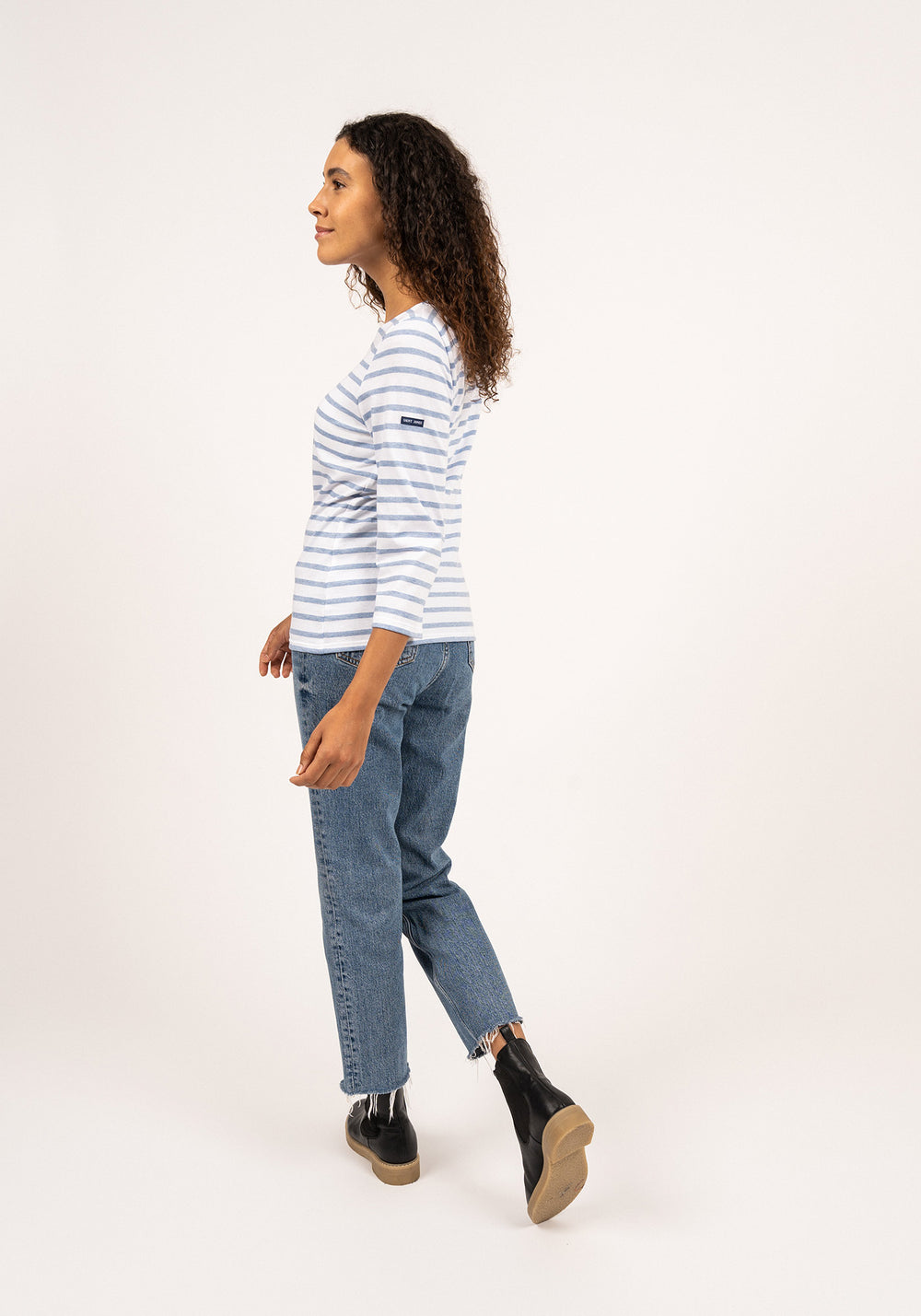 Galathée Breton shirt (NEIGE/DENIM)
