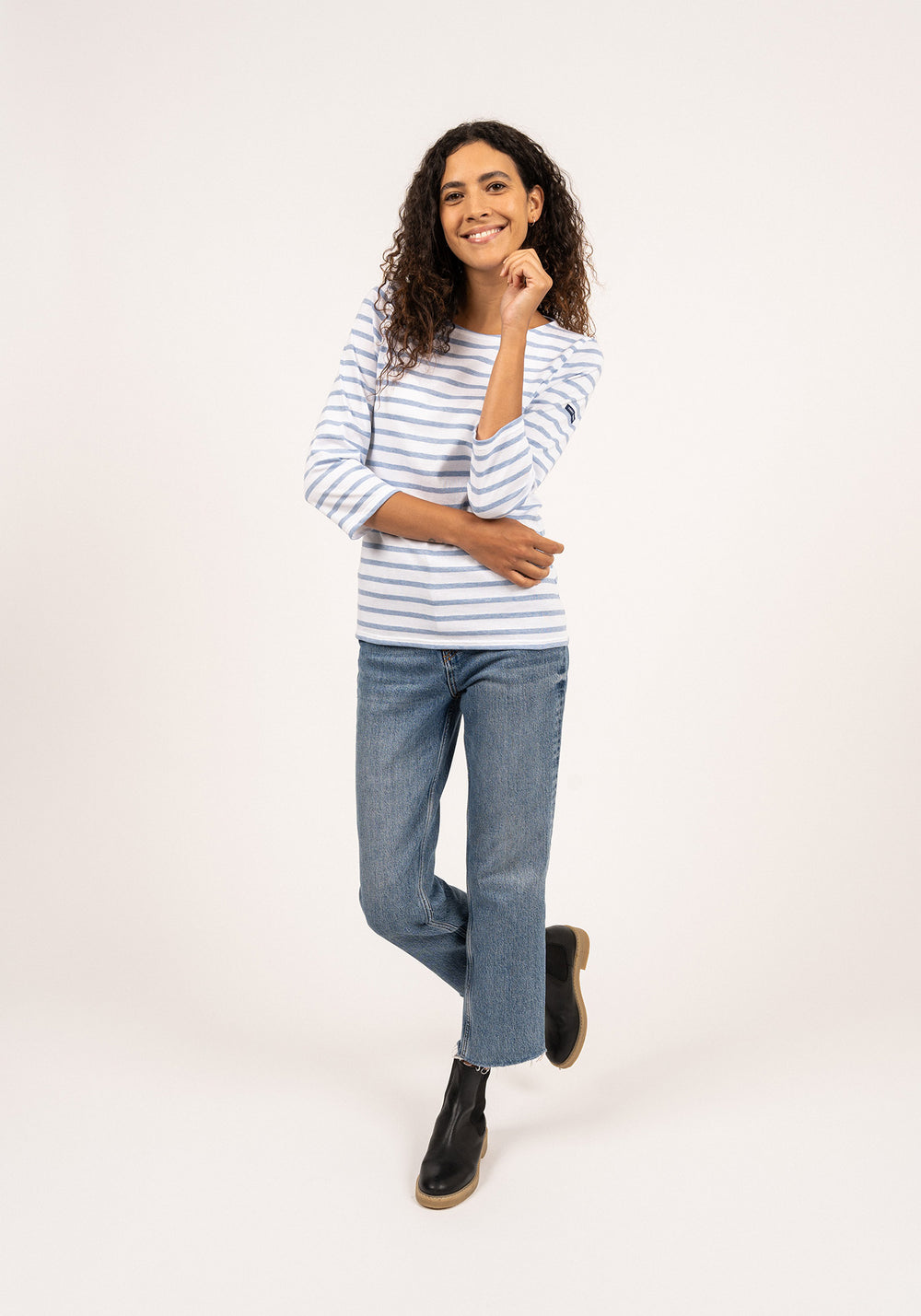 Galathée Breton shirt (NEIGE/DENIM)