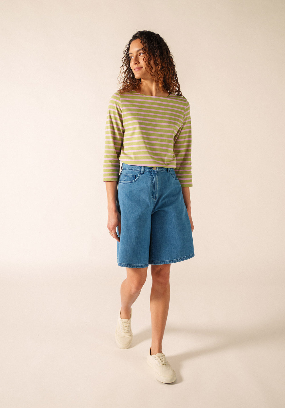 Galathée Breton shirt (OIL/NACRE)