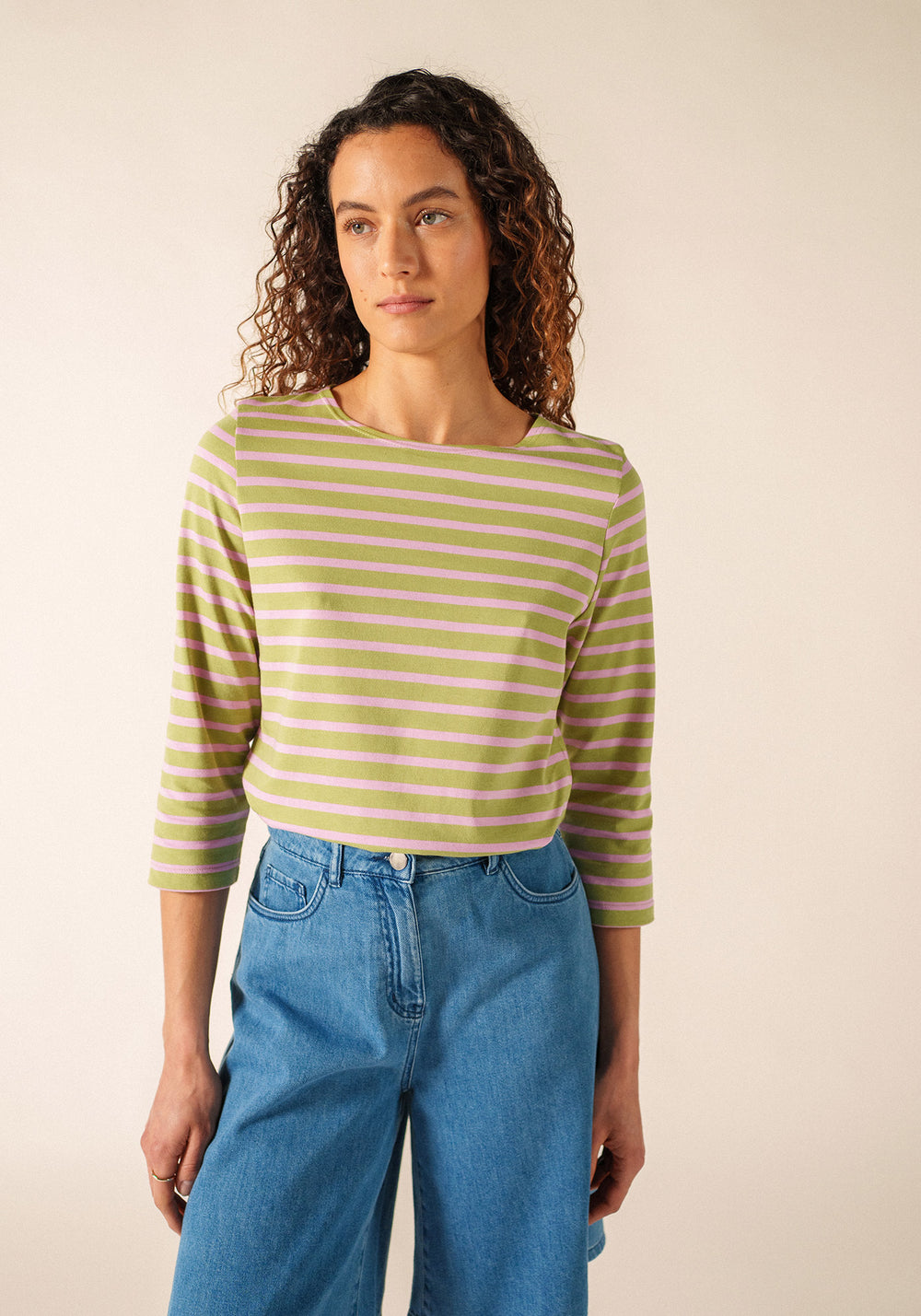 Galathée Breton shirt (OIL/NACRE)