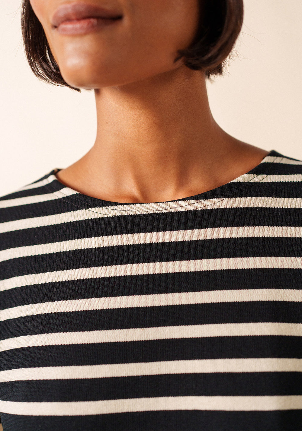 Méridame Breton shirt (NOIR/ECRU)