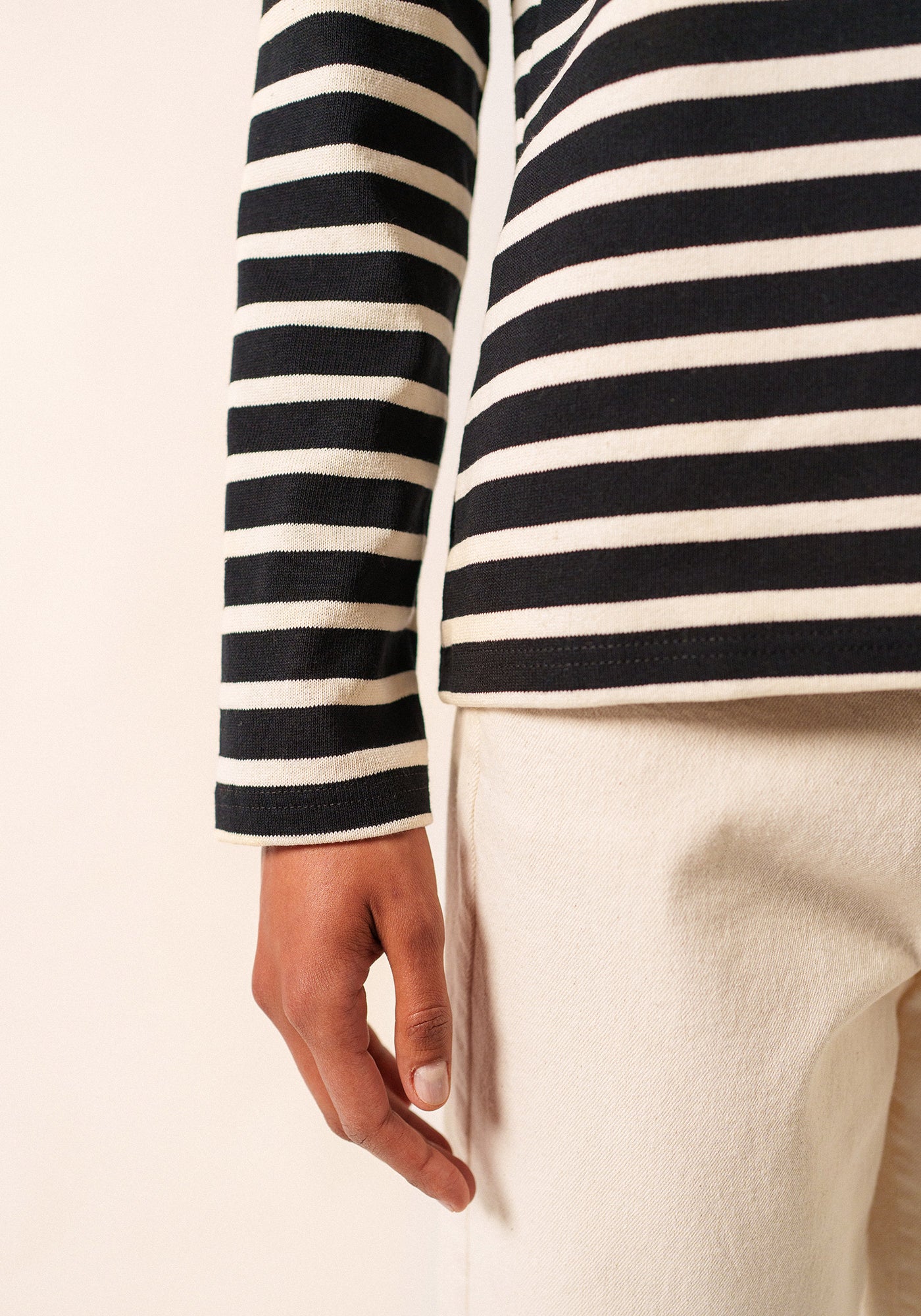 Méridame Breton shirt (NOIR/ECRU)