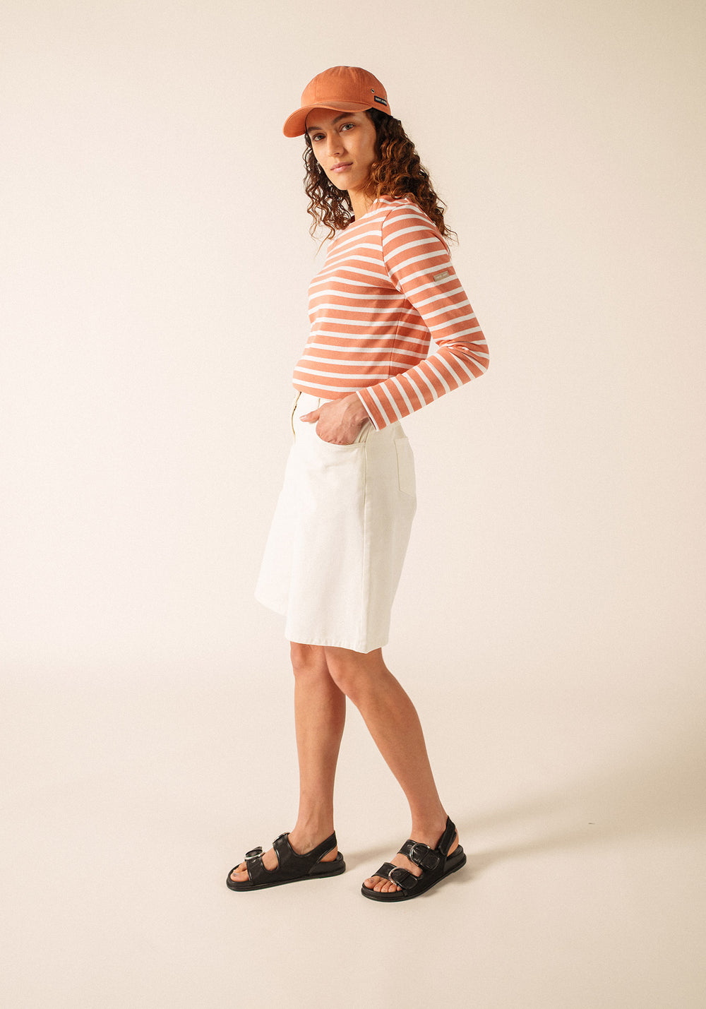 Méridame Breton shirt (ARGILE/NEIGE)