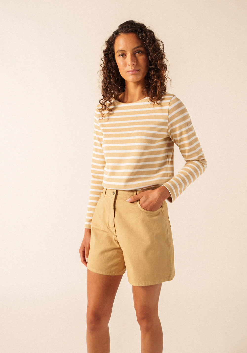 Méridame Breton shirt (TOILE/NEIGE)