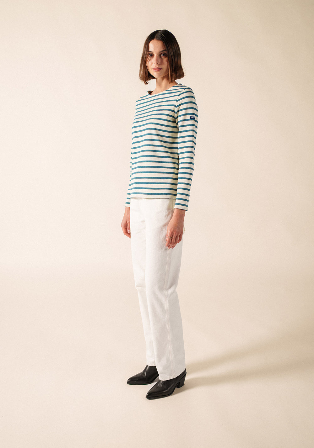 Méridame Breton shirt (ECRU/CELESTE CHINE)