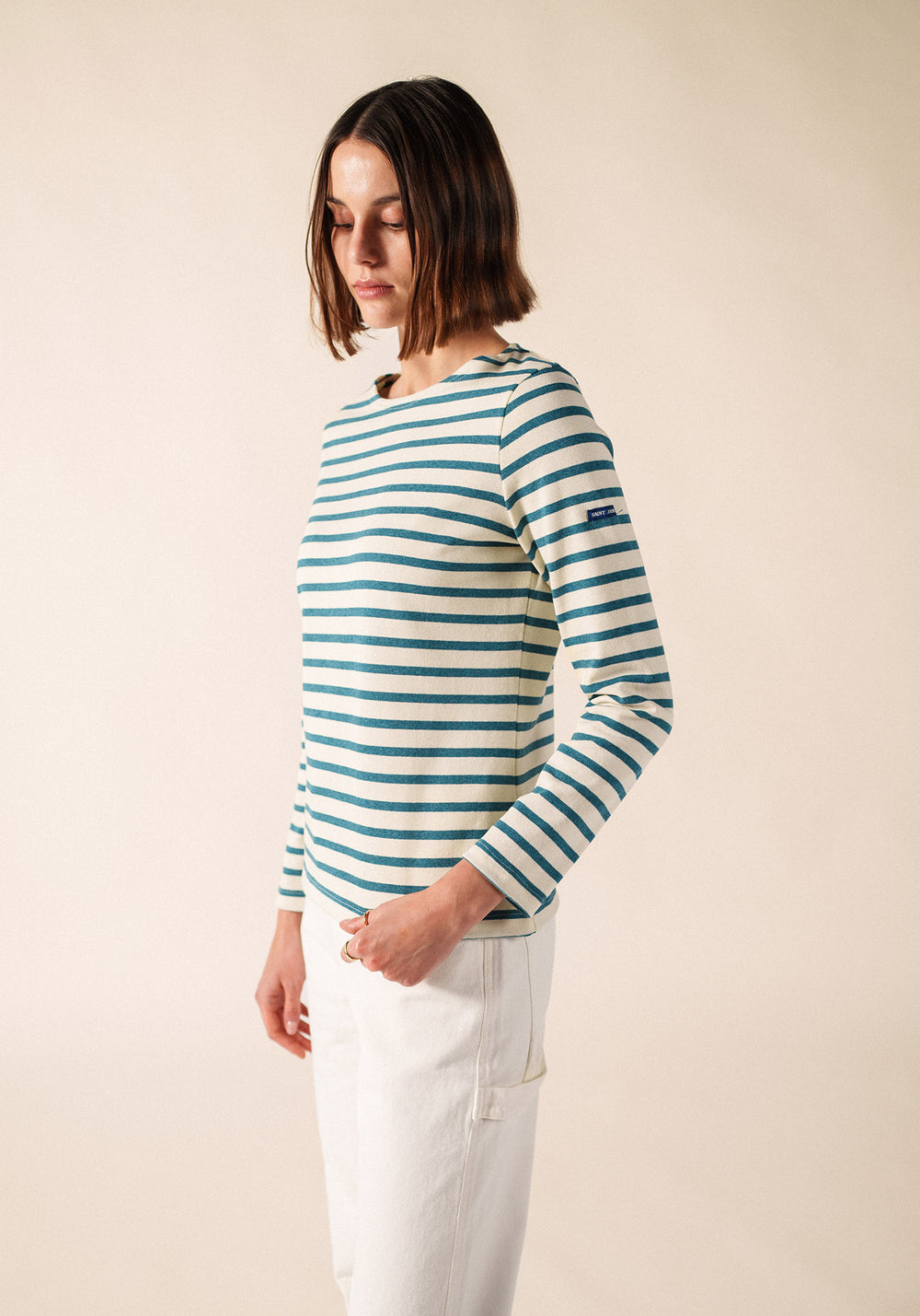 Méridame Breton shirt (ECRU/CELESTE CHINE)