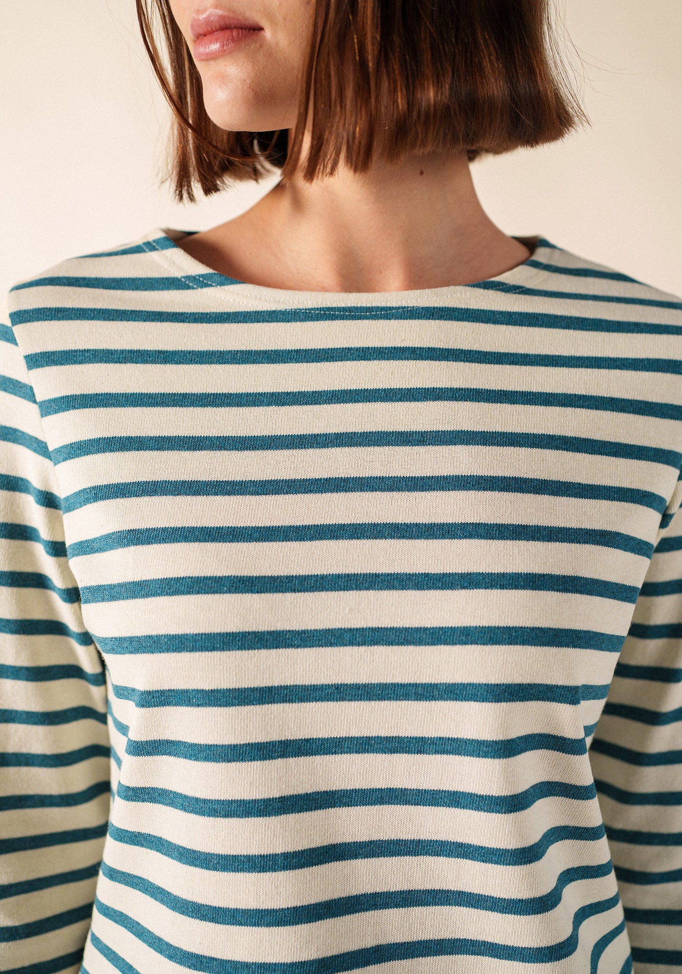 Méridame Breton shirt (ECRU/CELESTE CHINE)