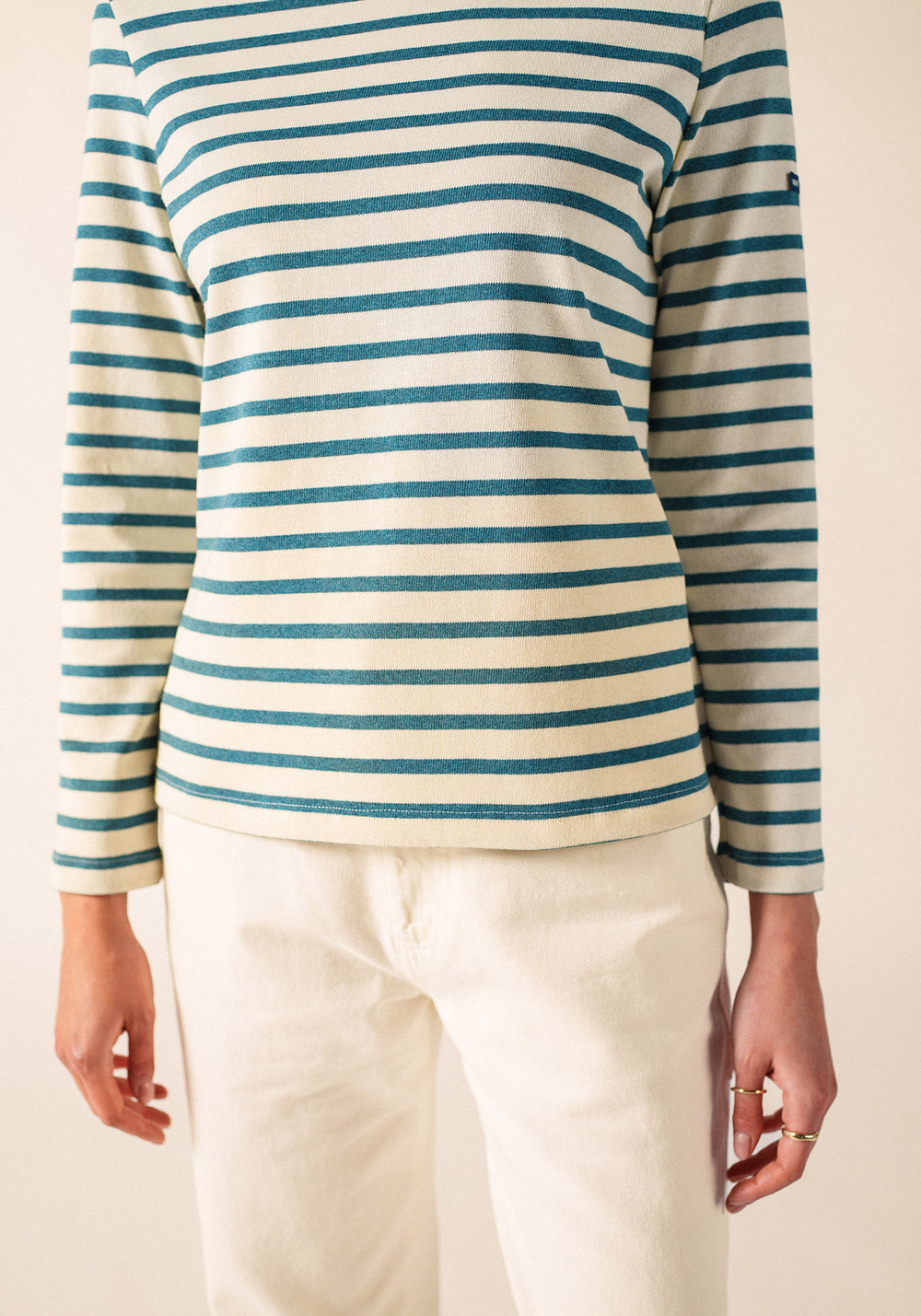 Méridame Breton shirt (ECRU/CELESTE CHINE)