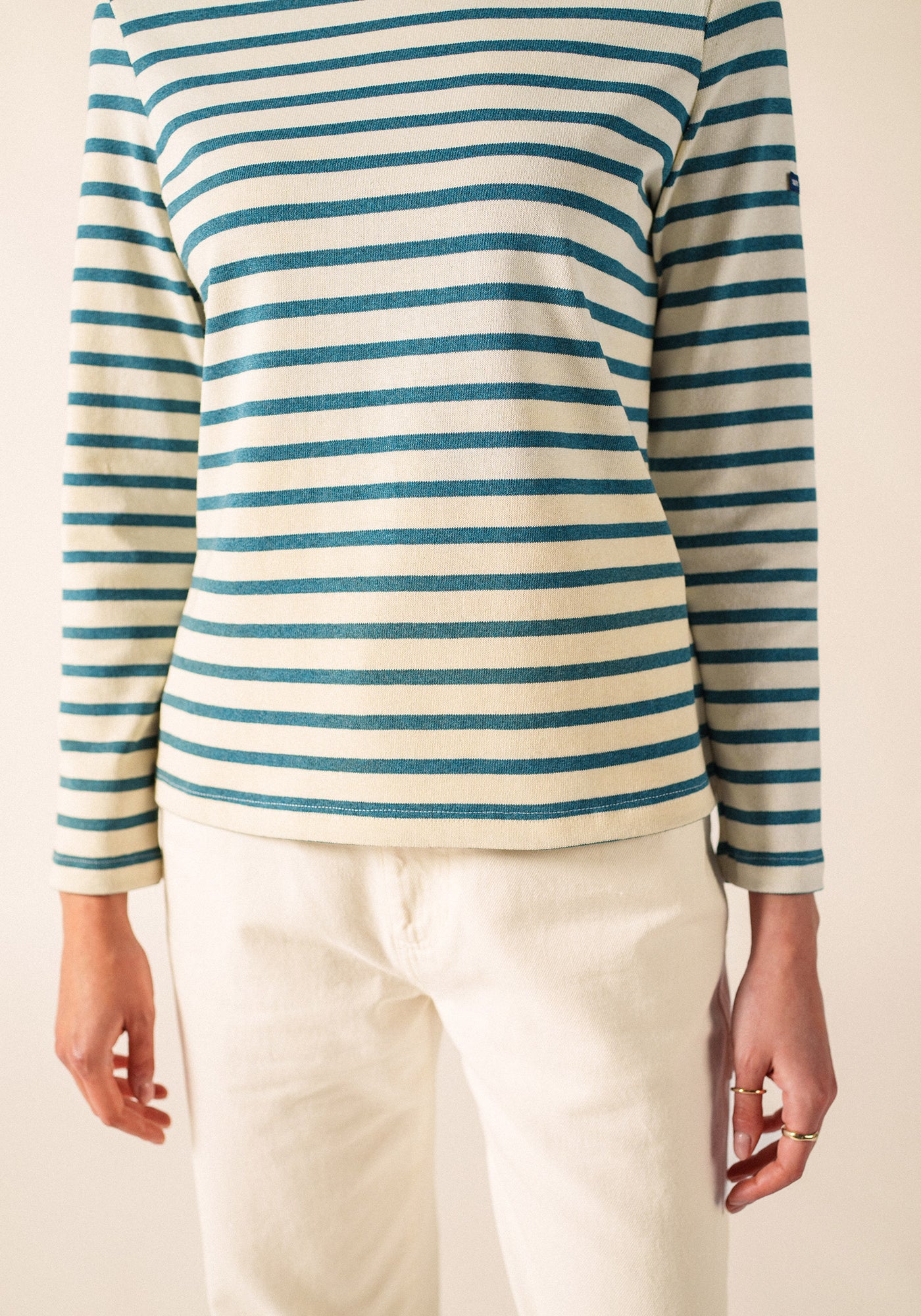 Méridame Breton shirt (ECRU/CELESTE CHINE)