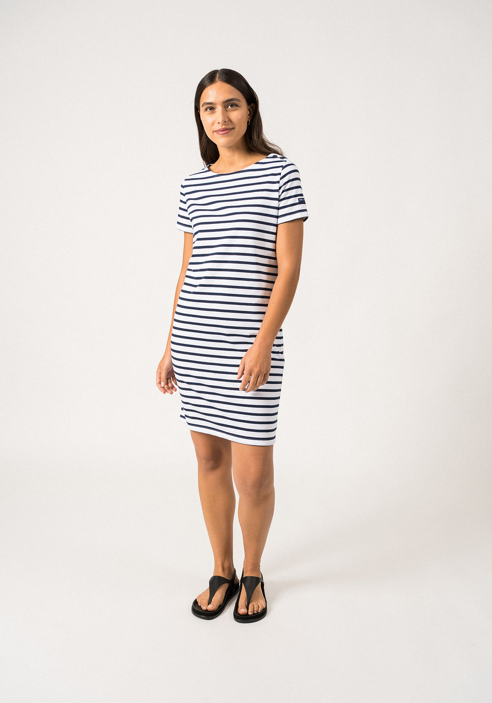 Villefranche dress (NEIGE/MARINE)