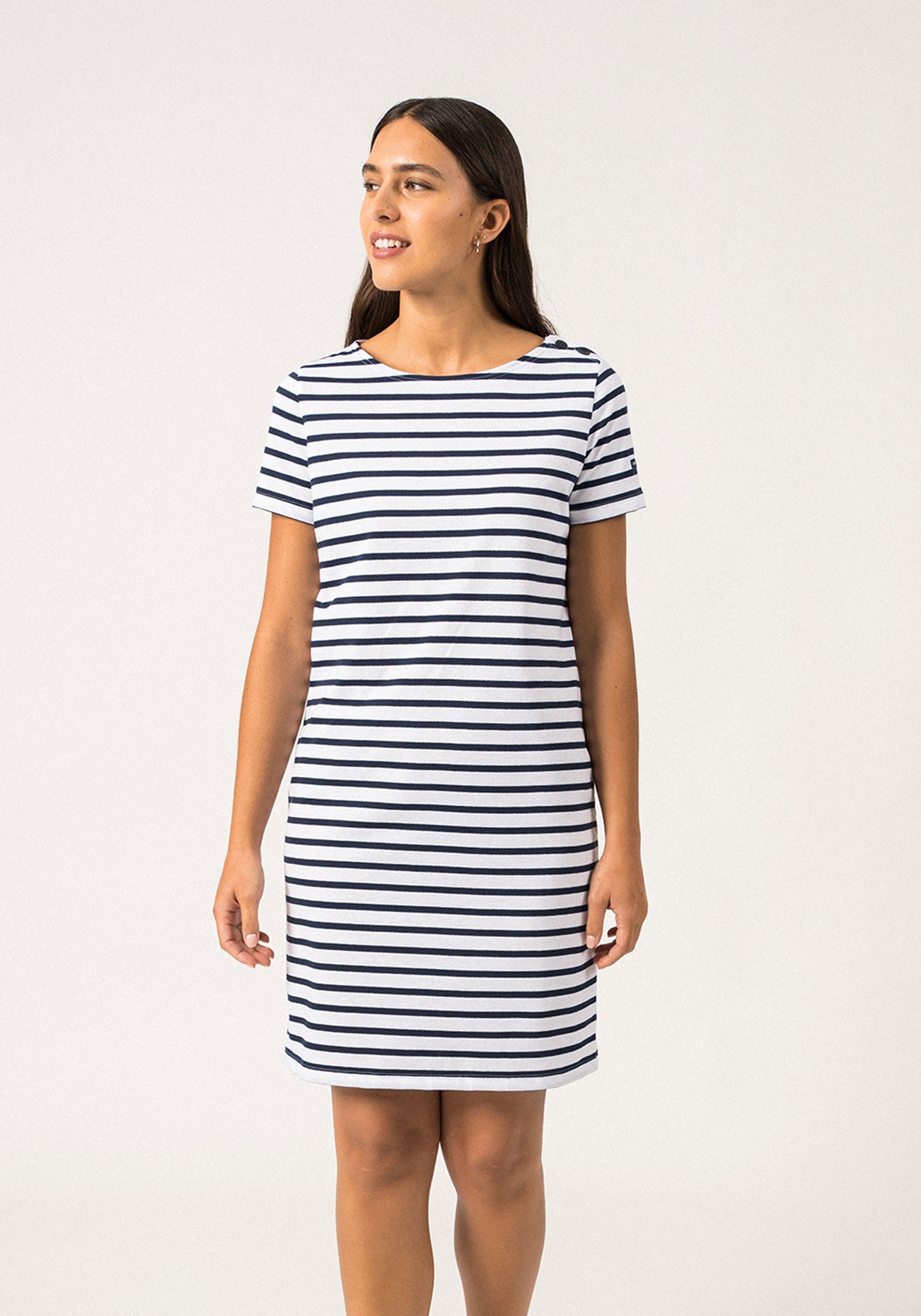 Villefranche dress (NEIGE/MARINE)