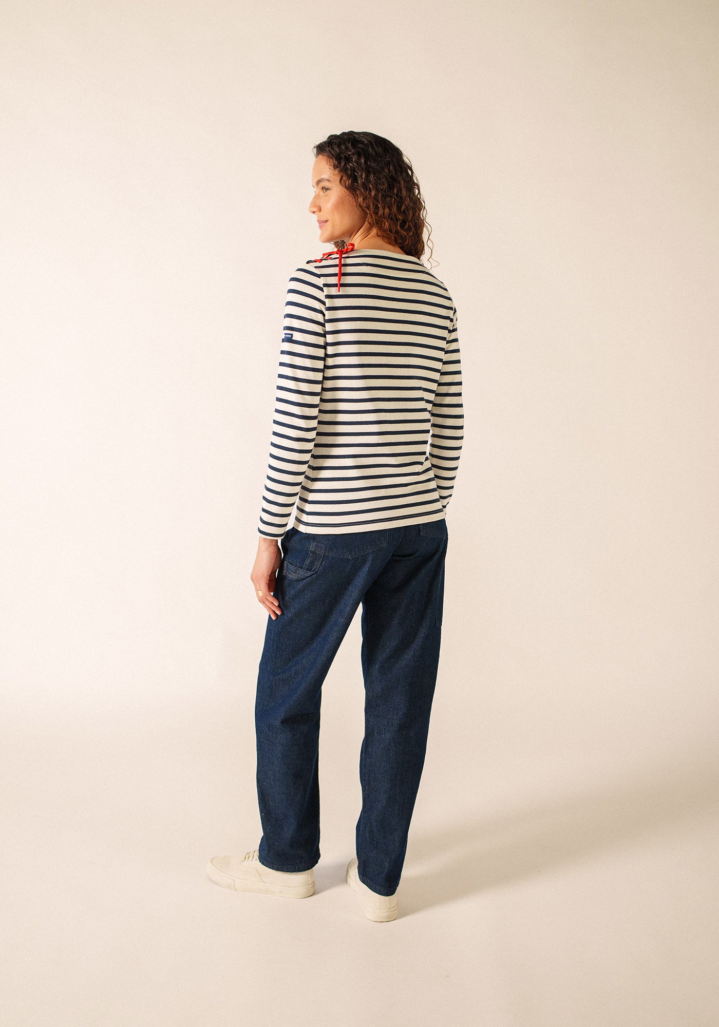 Cavalaire Breton shirt (ECRU/MARINE/TULIPE)