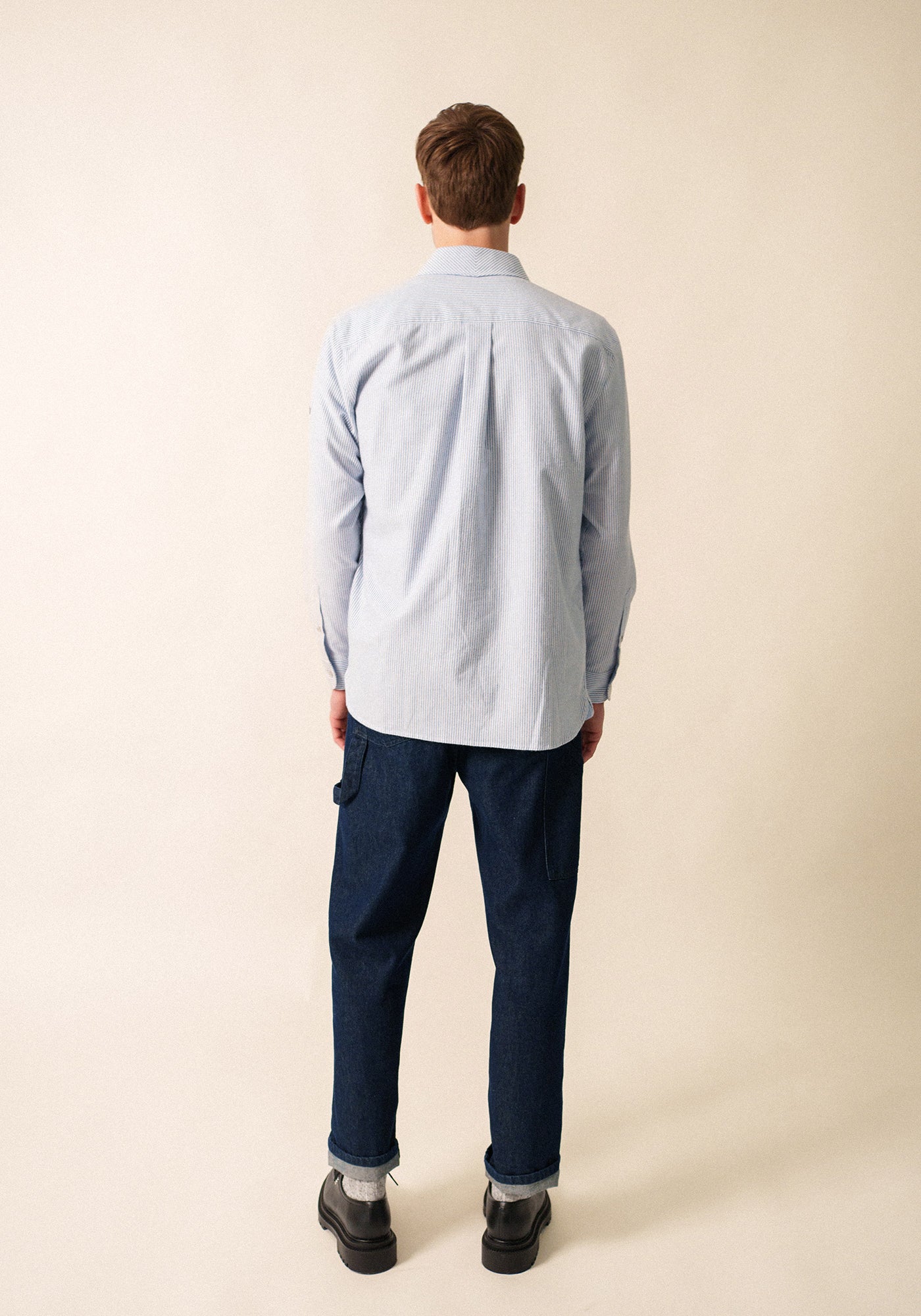 Nolan striped shirt - in cotton (AMIRAL/ECUME)